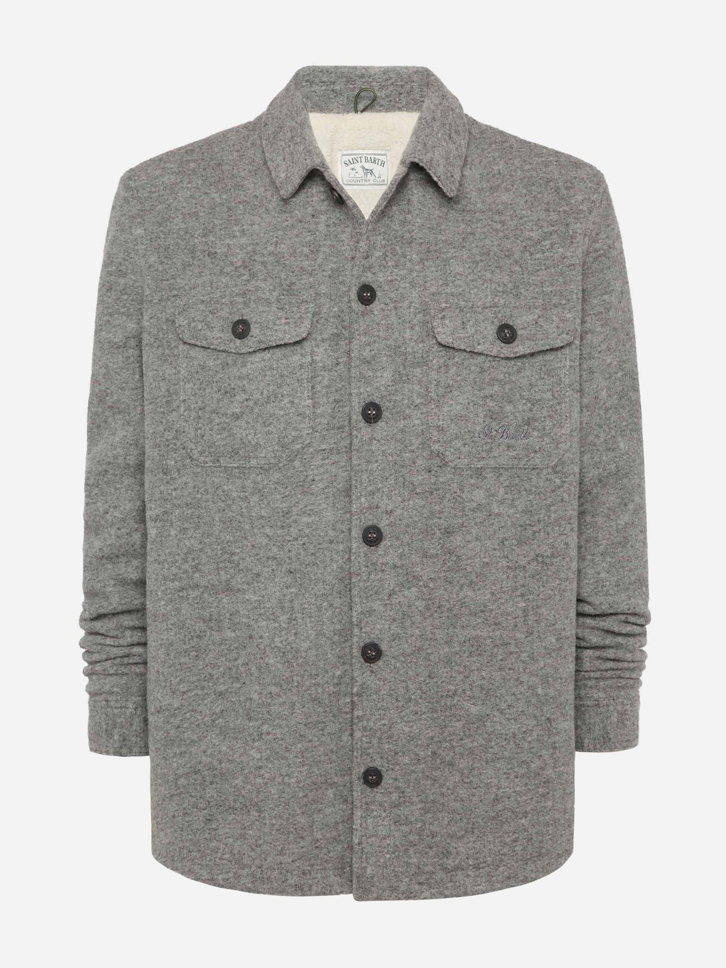 Man grey wool blend overshirt Landeck - MC2 Saint Barth