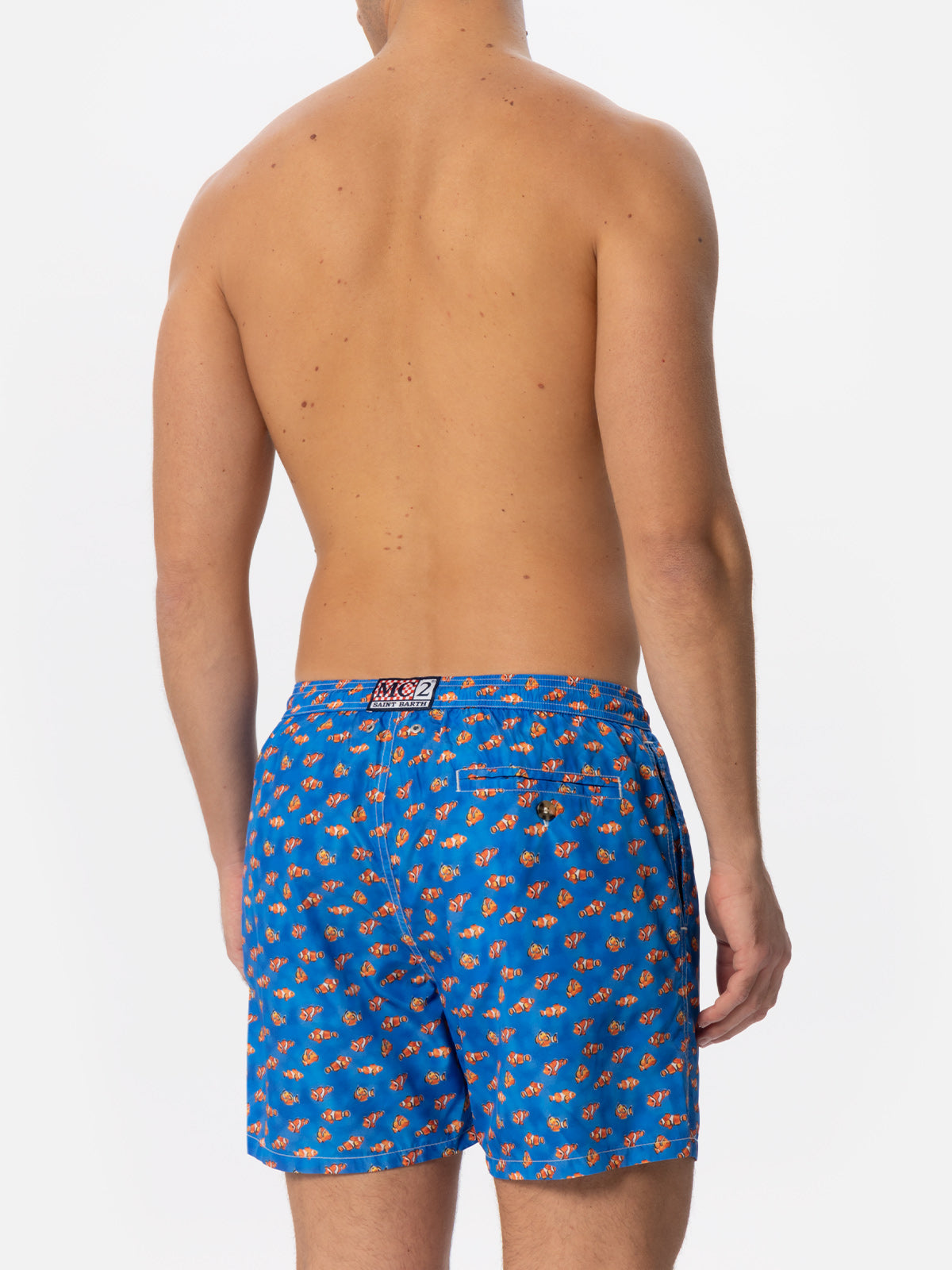 Man light fabric swim shorts with clownfish print - MC2 Saint Barth