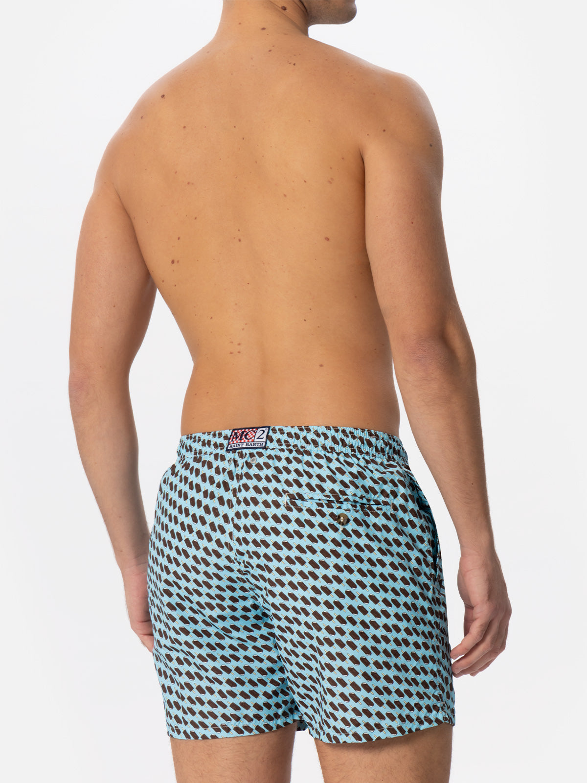 Man light fabric swim shorts with Cremino print | Algida® Special Edition - MC2 Saint Barth