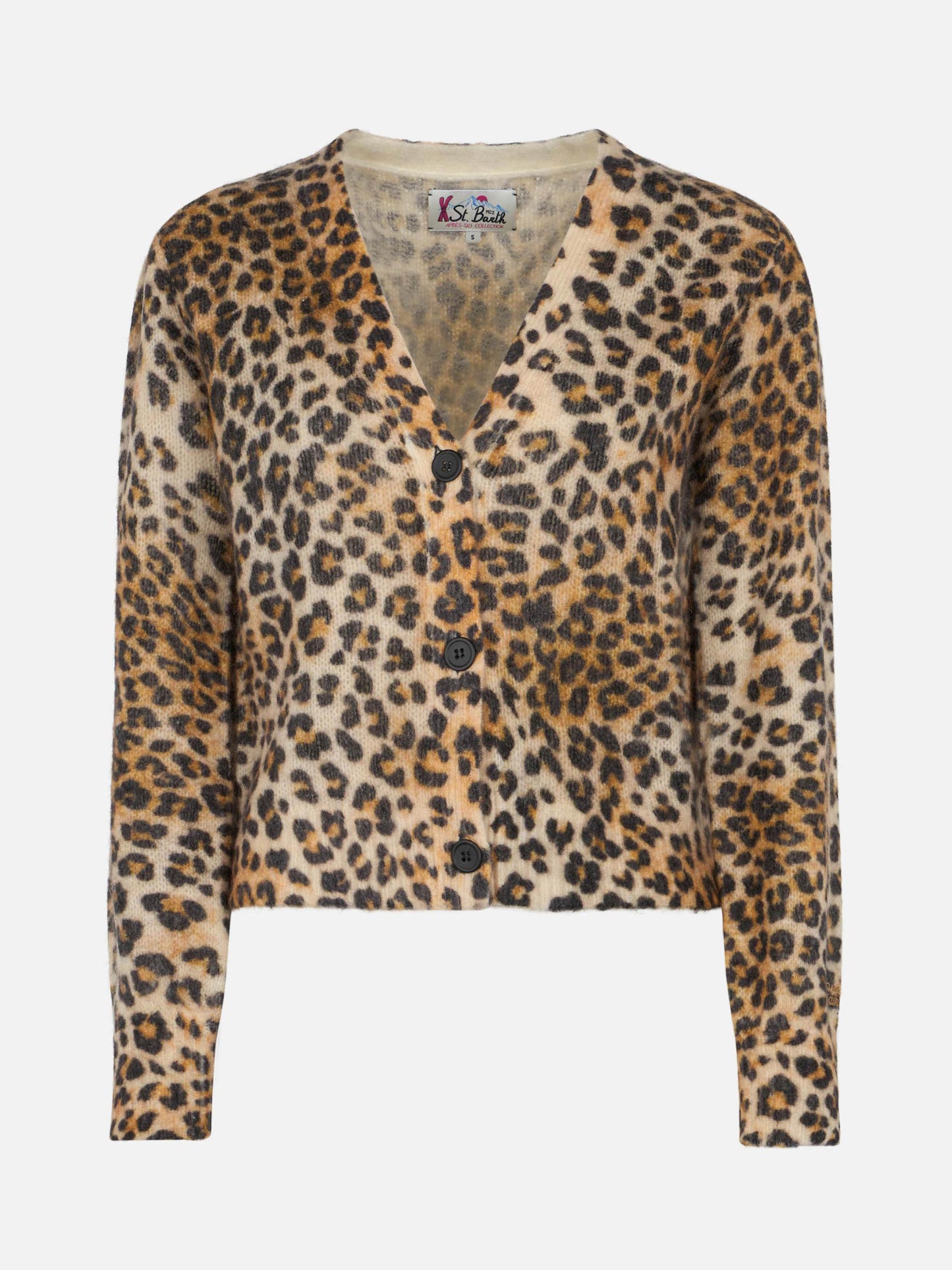 Woman cardigan Lyza with animalier print - MC2 Saint Barth