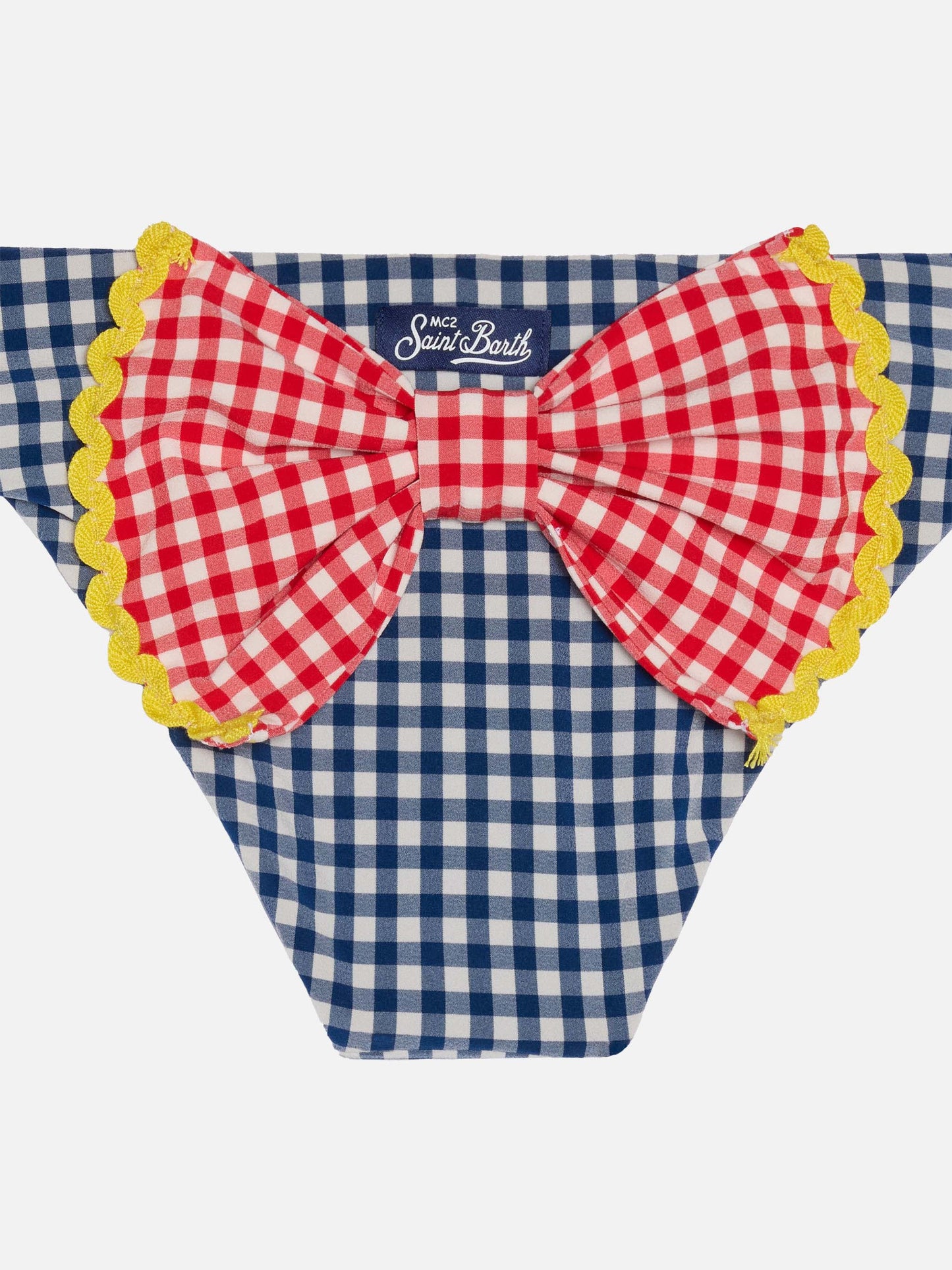 Girl swim briefs with gingham print - MC2 Saint Barth