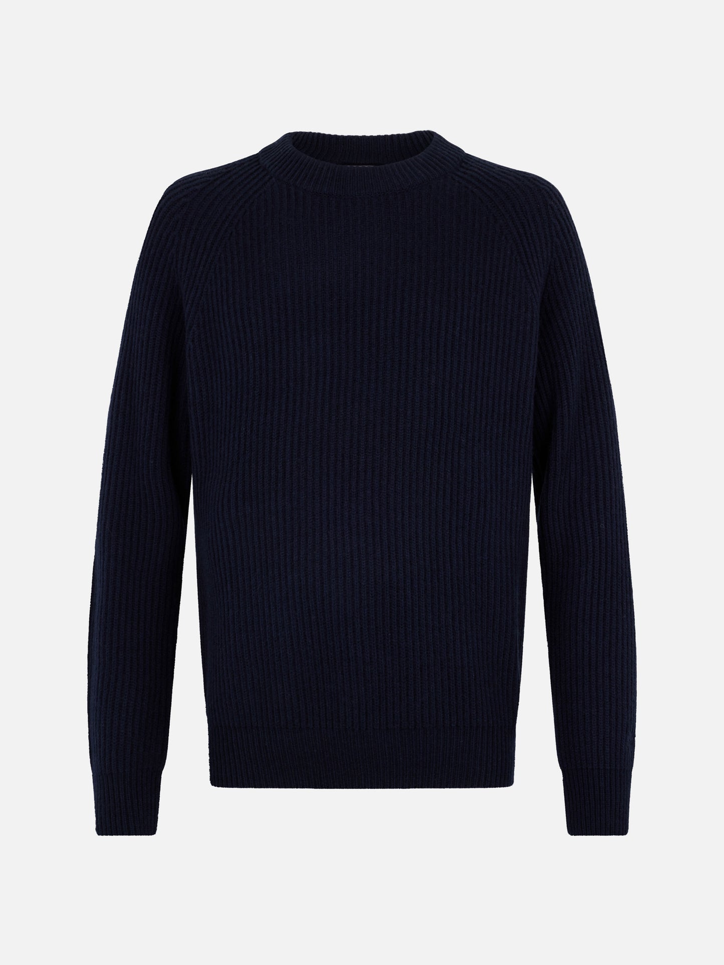 Man navy blue cashmere blend ribbed sweater Marine - MC2 Saint Barth