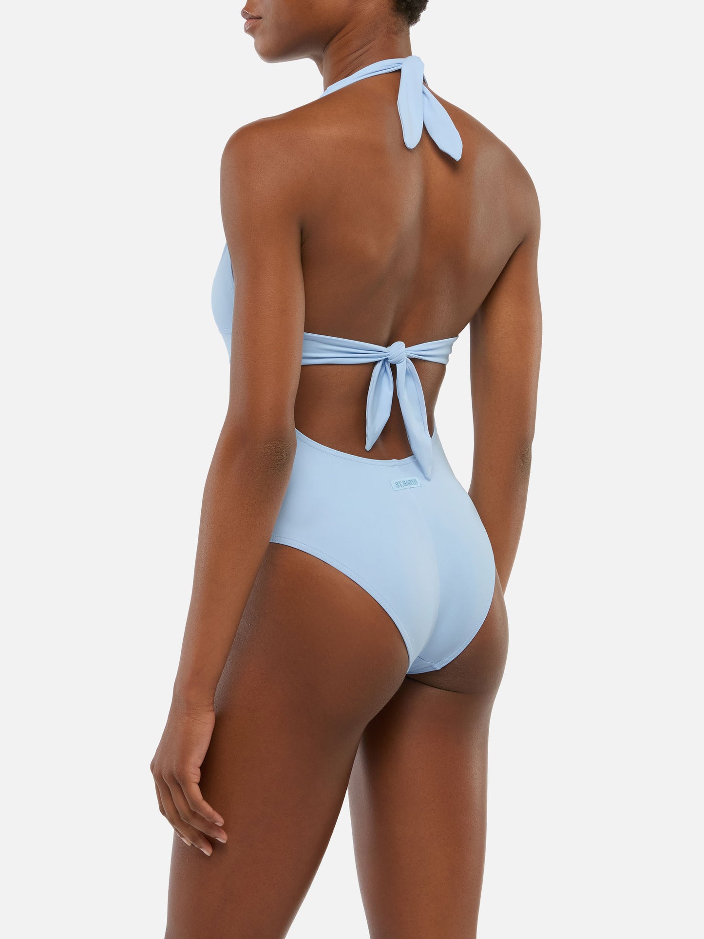 Marylin light blue one-piece swimsuit