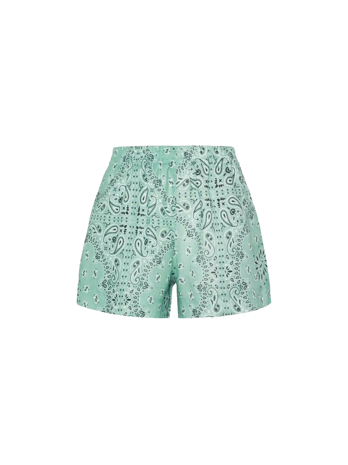 Meave shorts pull up in lino con stampa bandana