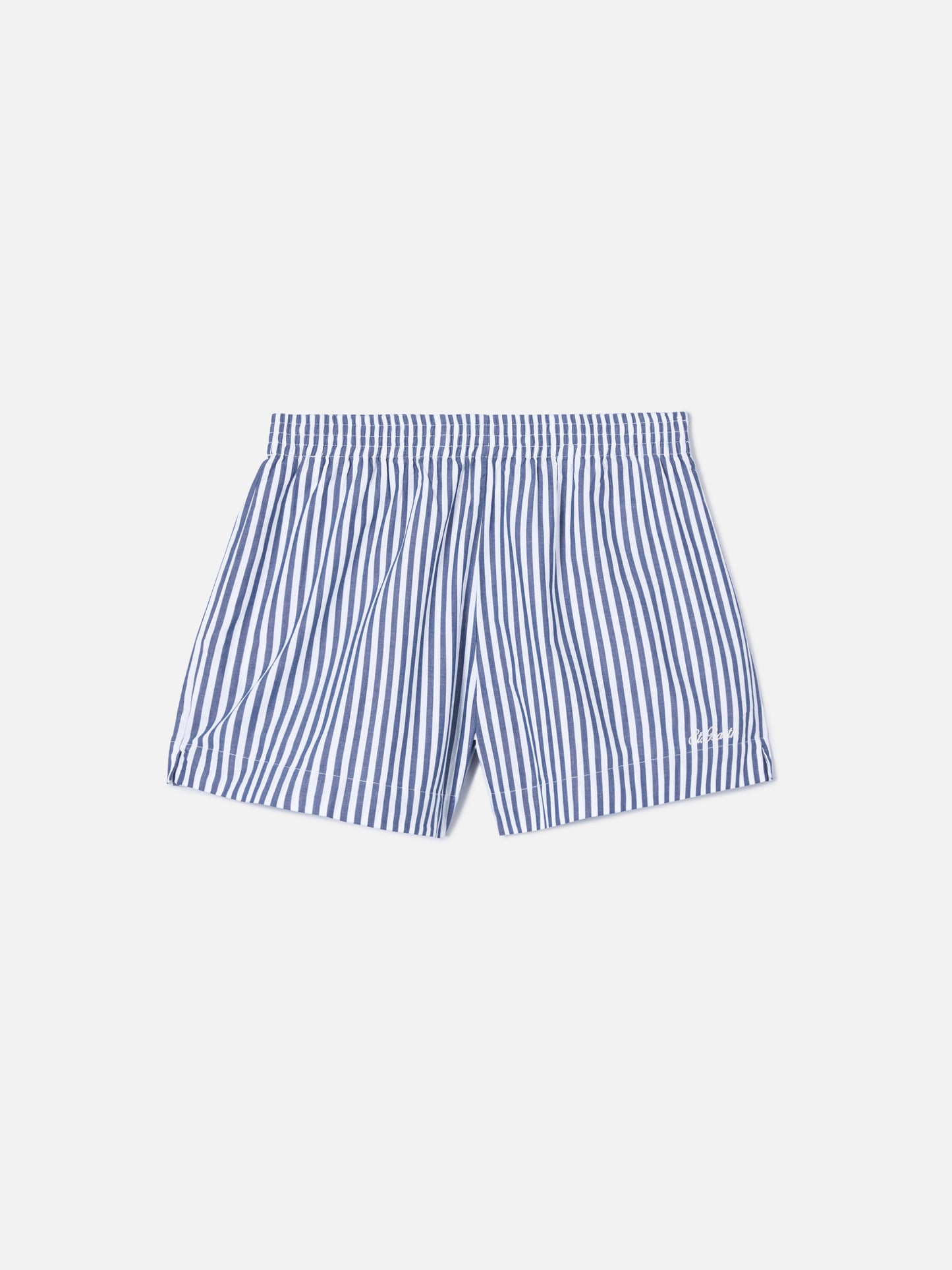 Blue striped Meave poplin shorts