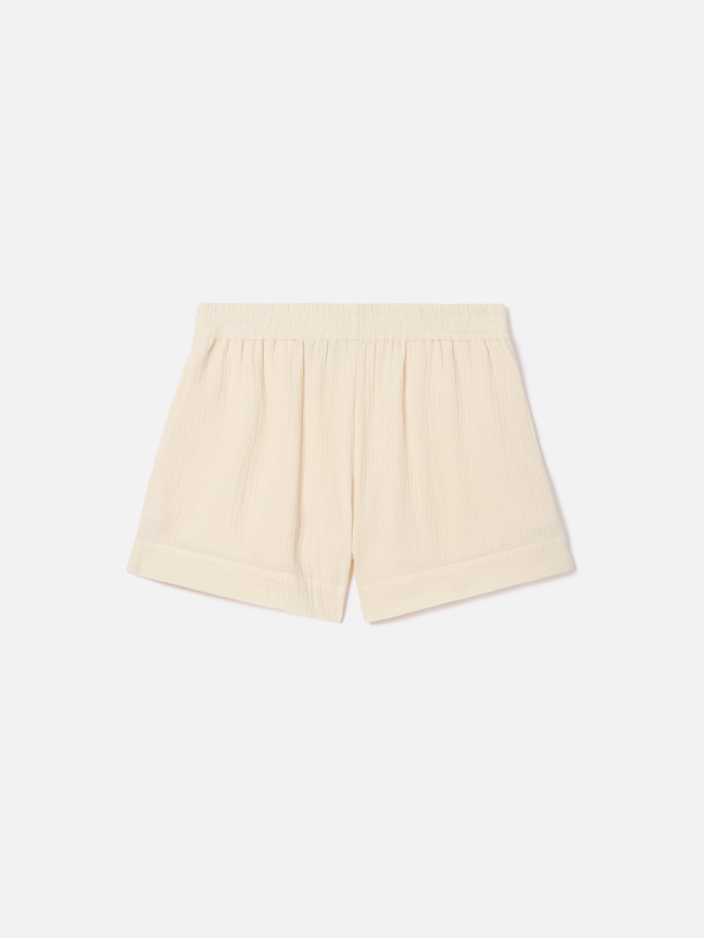 Meave Shorts aus cremefarbener Baumwoll-Musselin