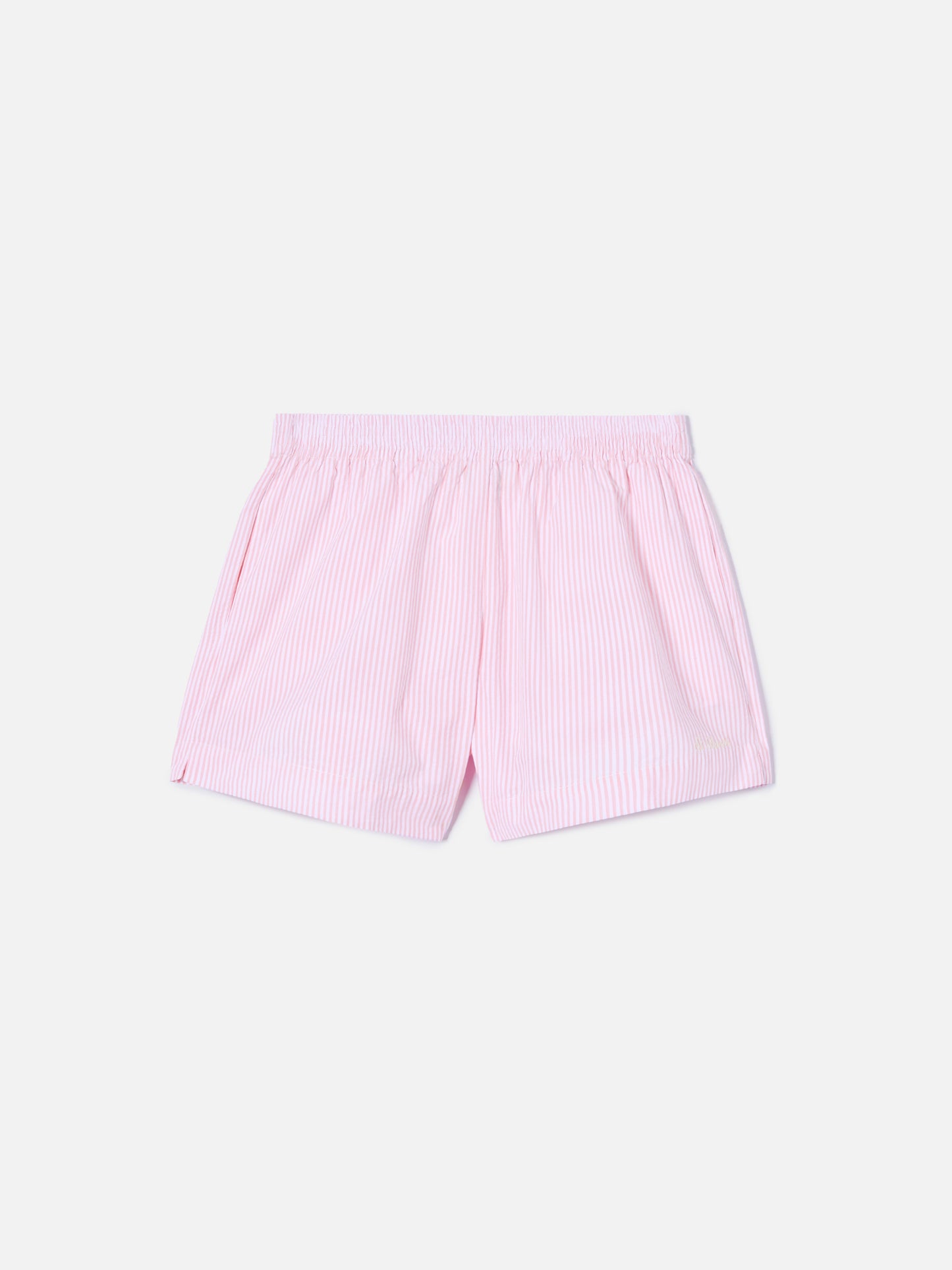 Pink striped Meave seersucker shorts