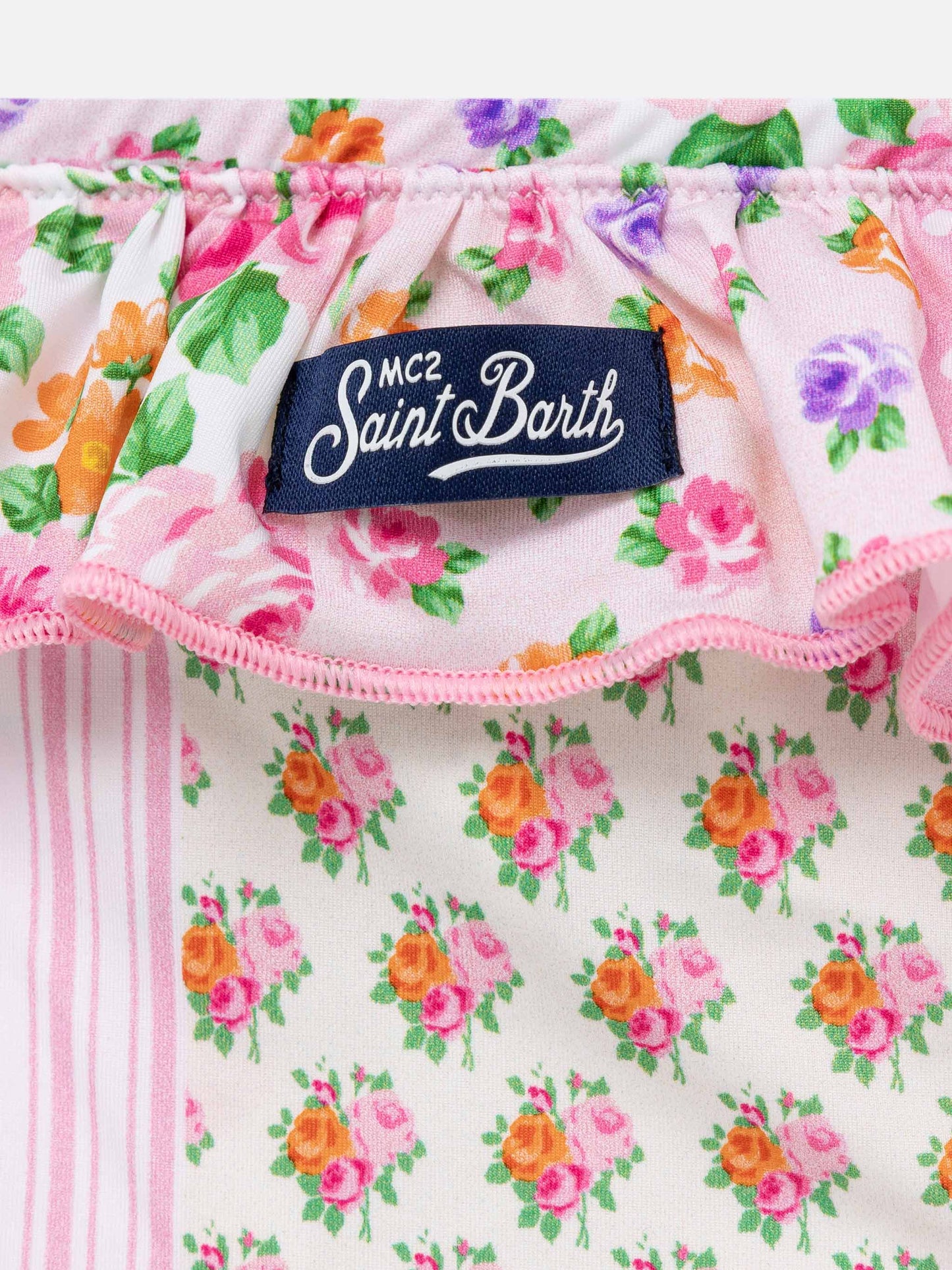 Melly ruffled swim briefs with flower patch print - MC2 Saint Barth