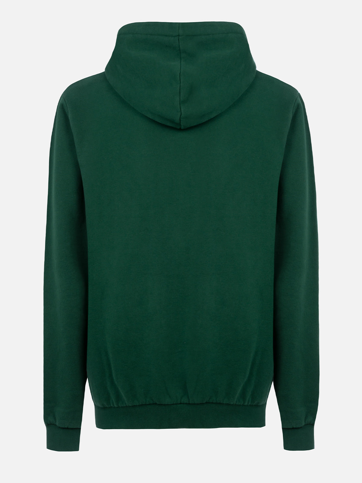 Man British green zipped and hooded sweatshirt with St. Barth embroidery - MC2 Saint Barth