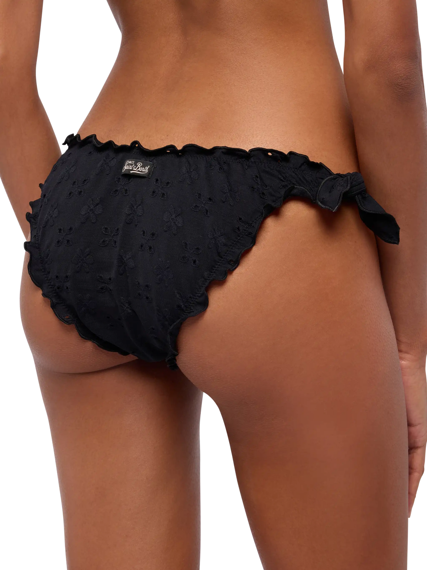 Classic triangle bikini Sagittarius Moon in black Sangallo lace - MC2 Saint Barth