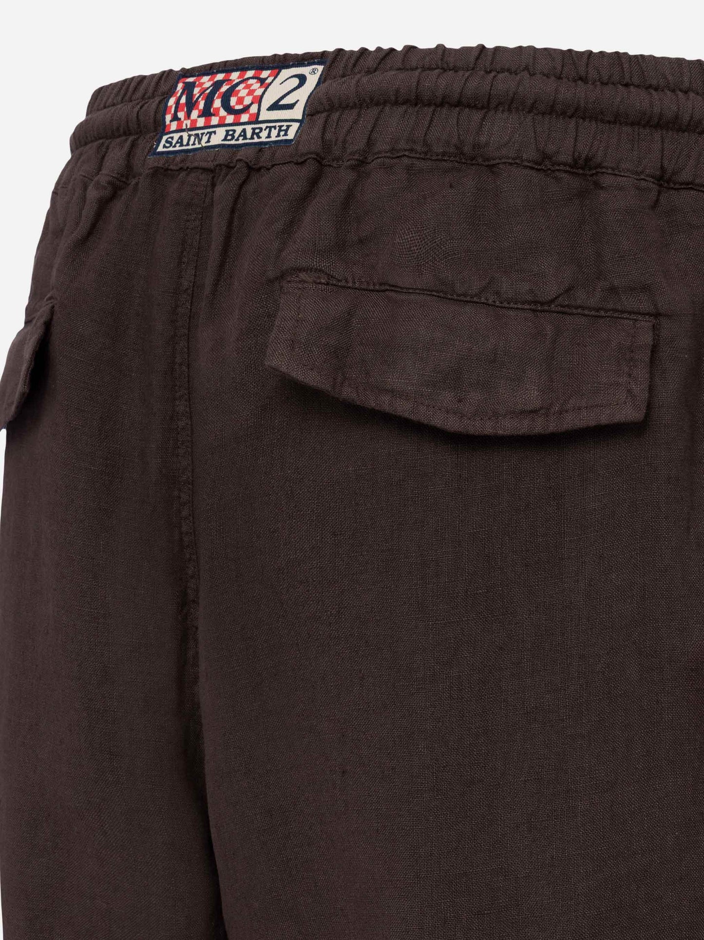 Brown linen bermuda Marseille - MC2 Saint Barth