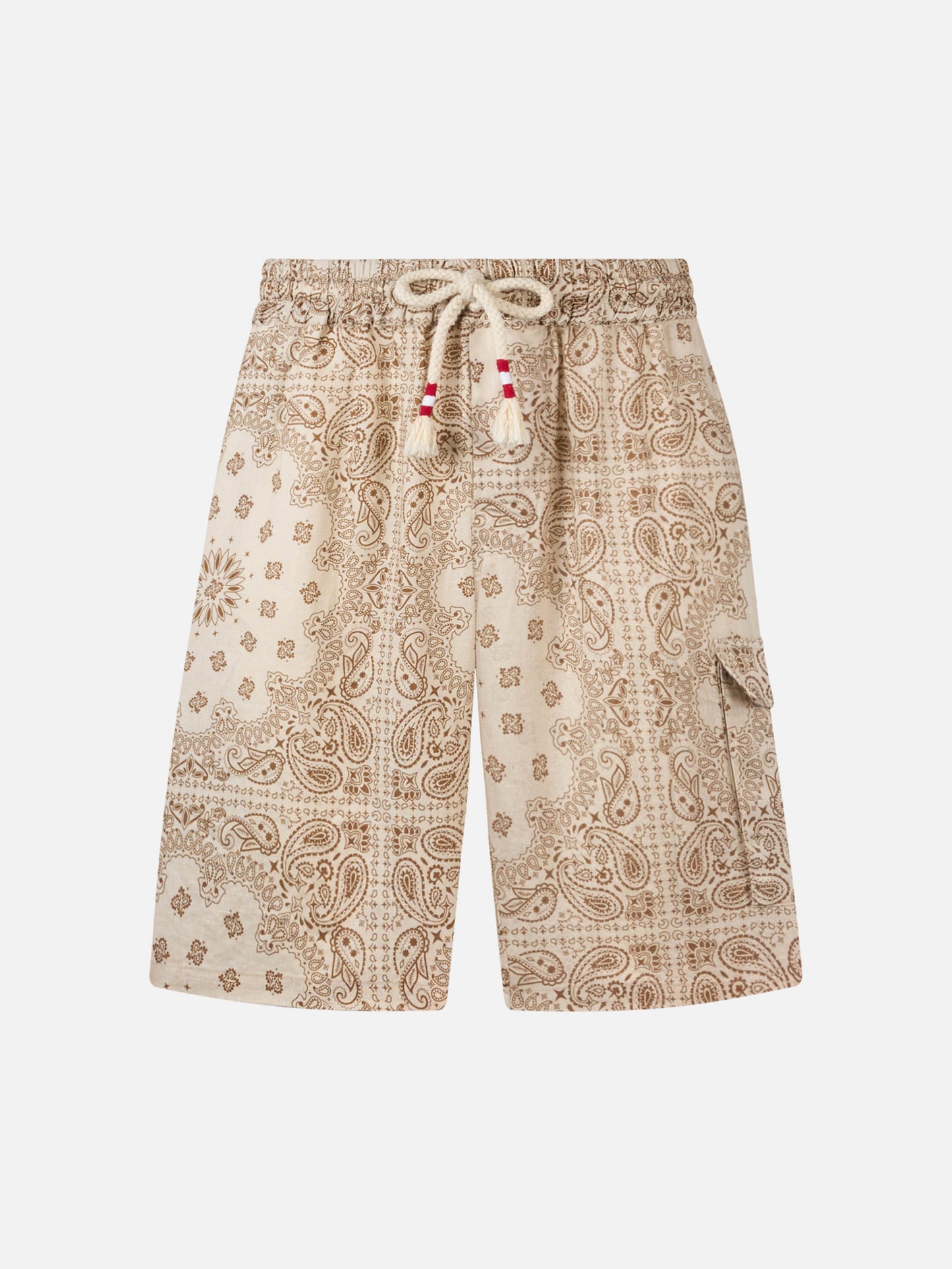 Man linen bermuda Marseille with bandanna print - MC2 Saint Barth