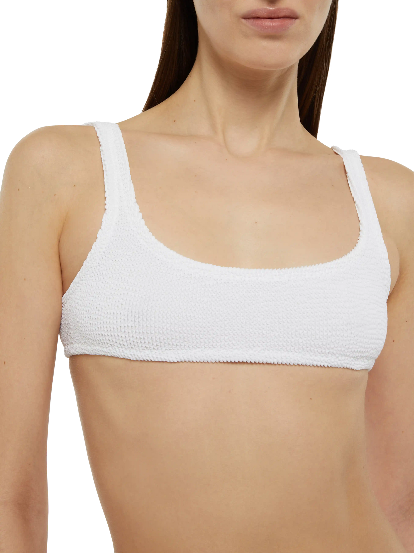 Naima white crinkle classic bralette top - MC2 Saint Barth