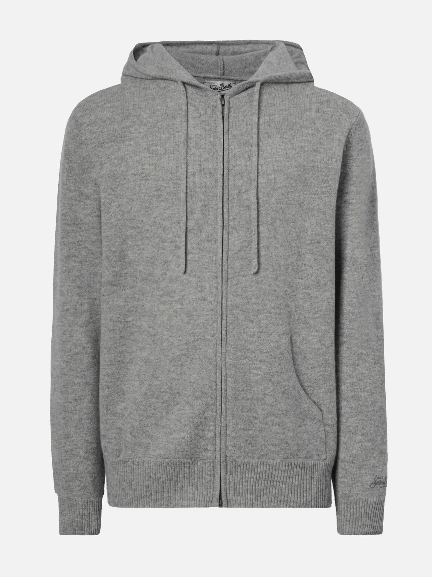 Notting hoodie in 100% lambswool grey melange