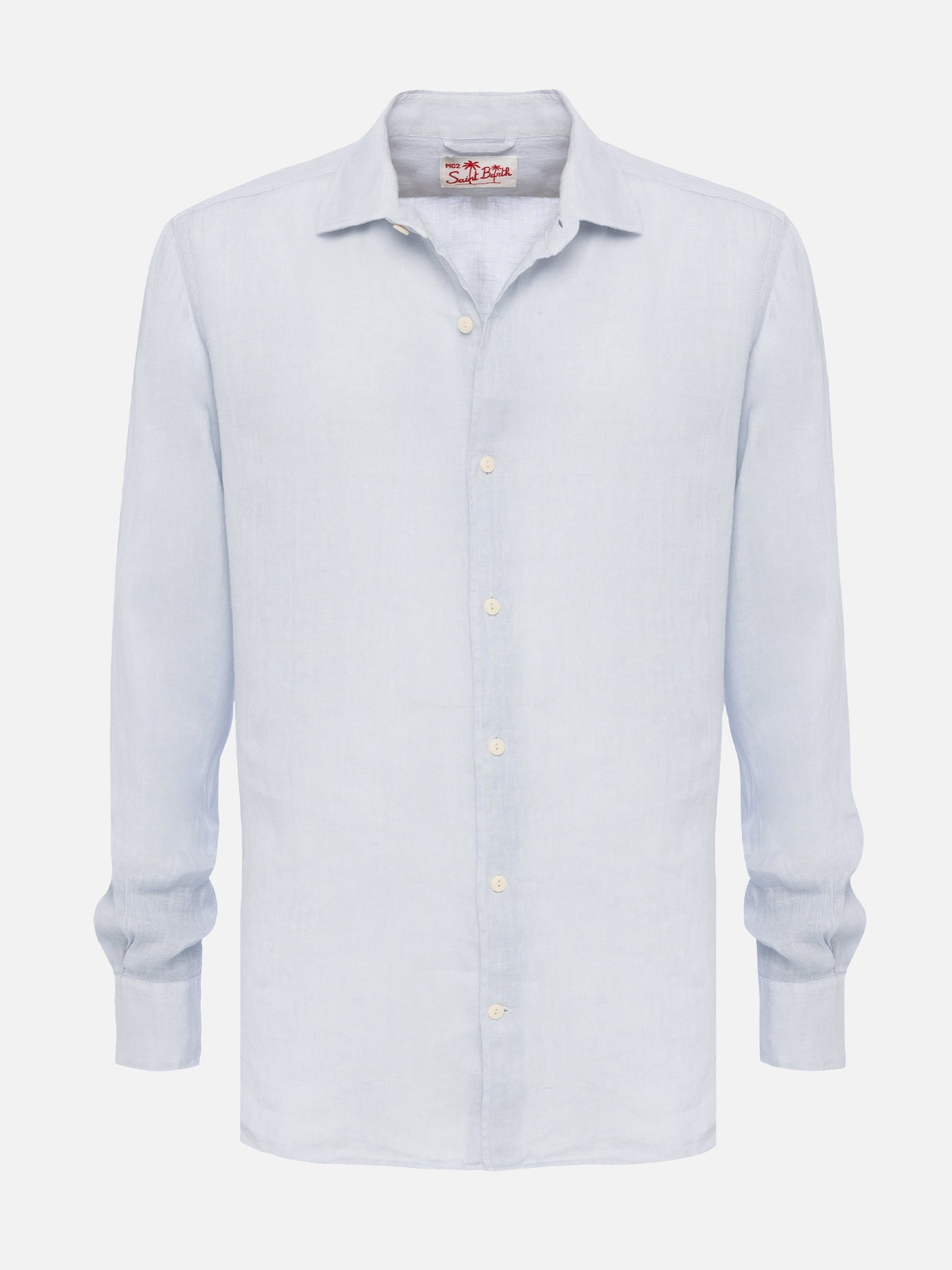 Stone grey linen shirt Pamplona - MC2 Saint Barth