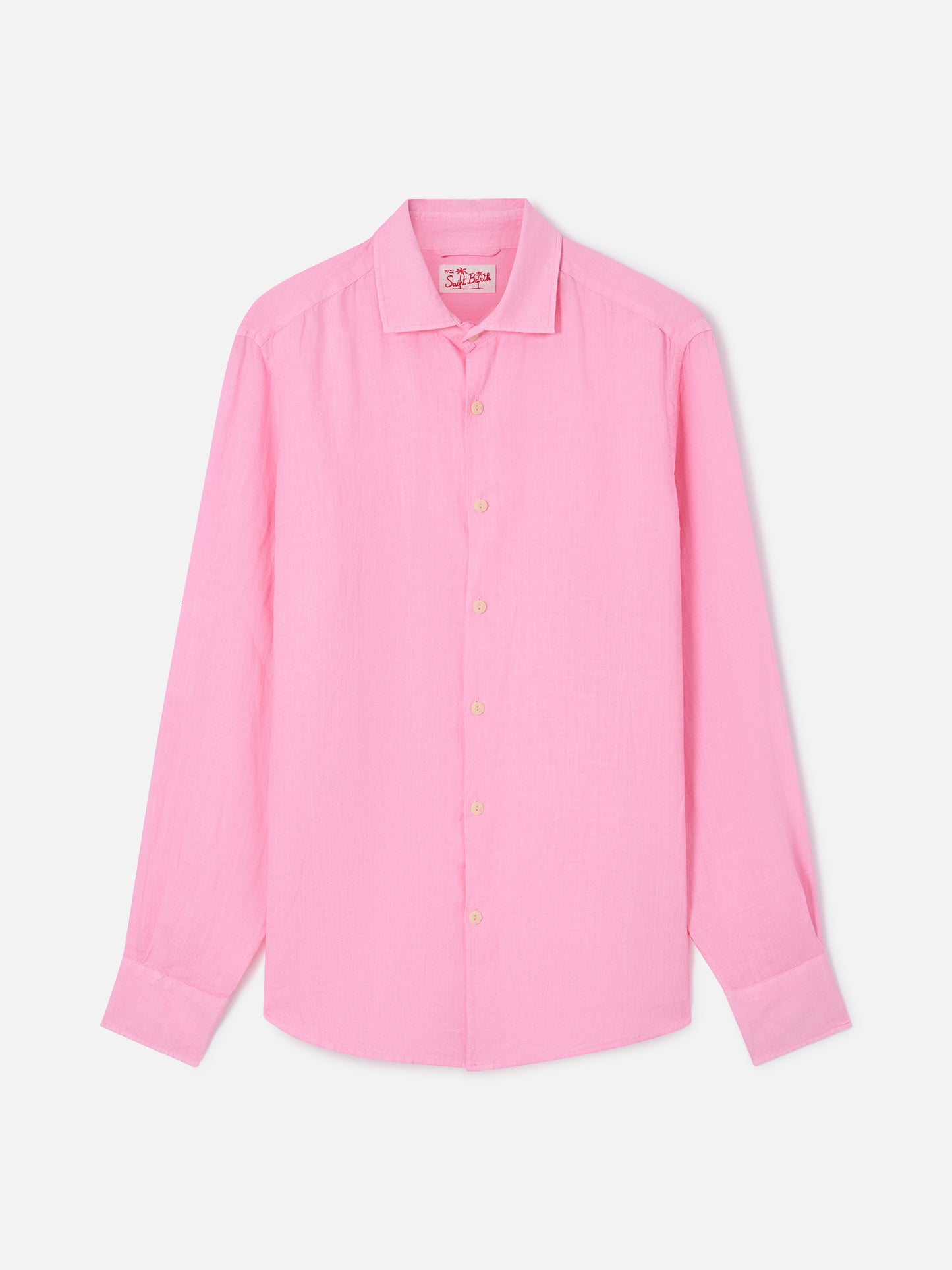 Leinenhemd Pamplona in Fluo-Pink