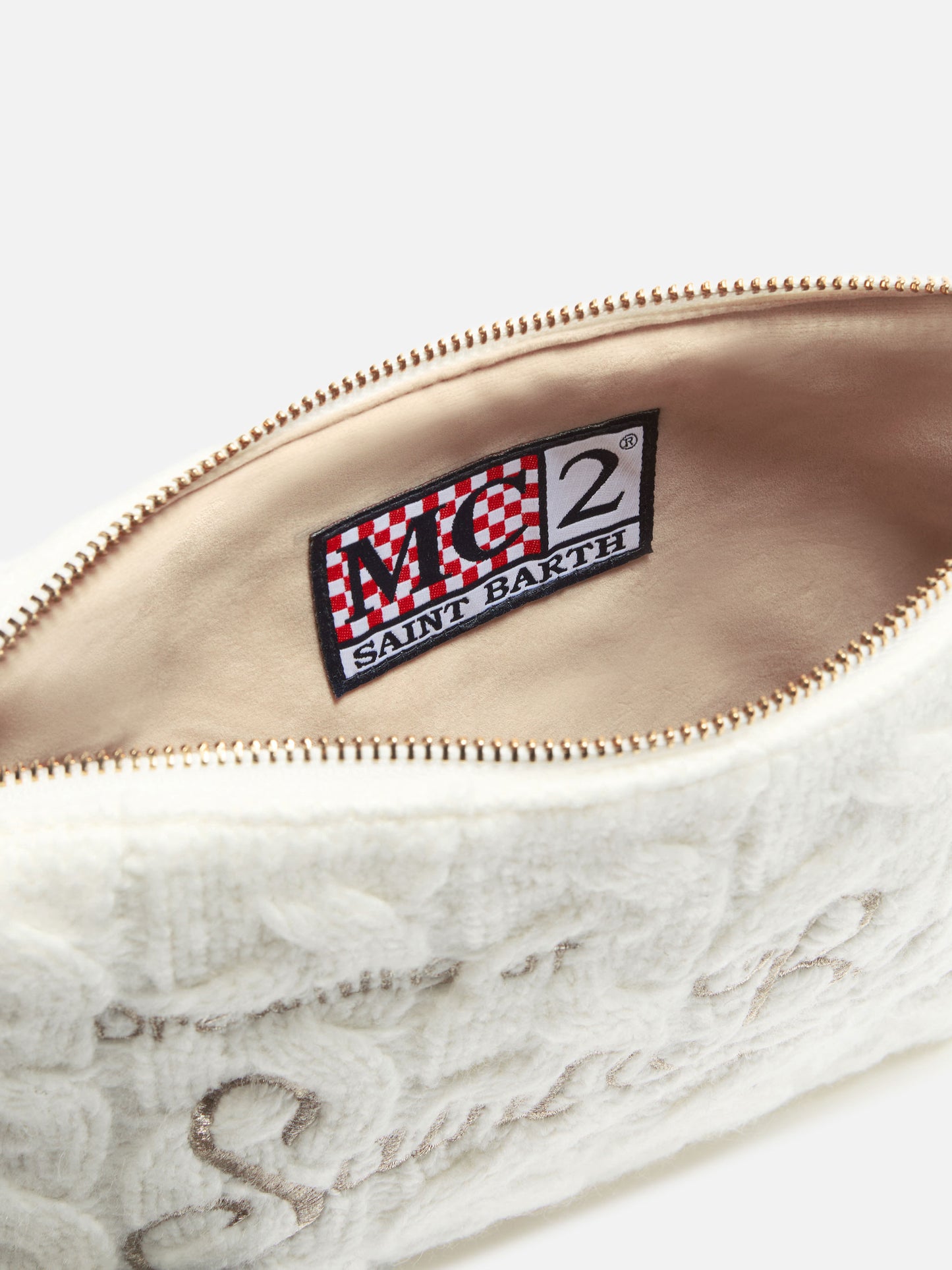 Parisienne Wool Braid Crossbody Bag in white braided wool blend