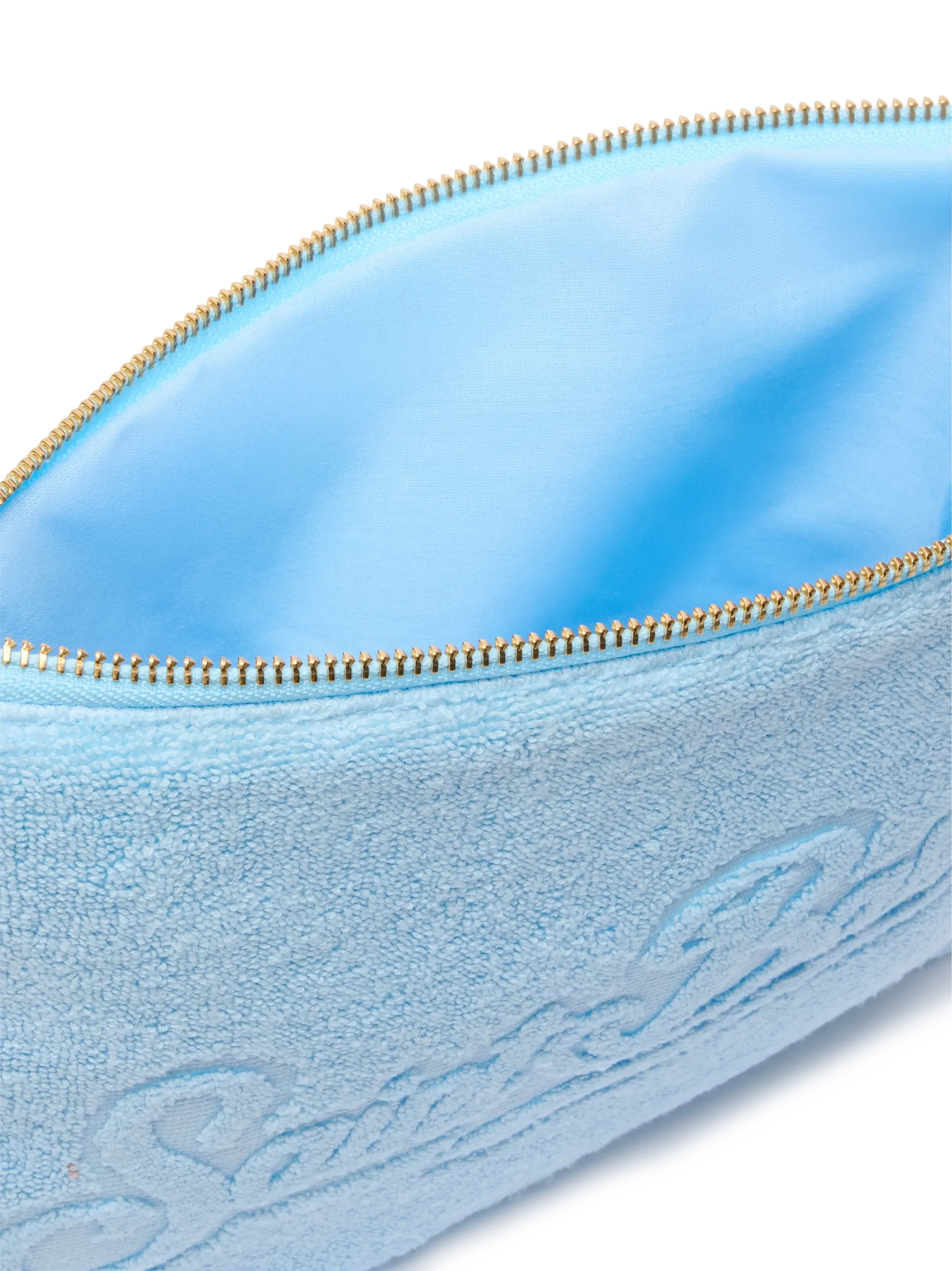 Light blue Pareasy pochette with jacquard Saint Barth logo - MC2 Saint Barth