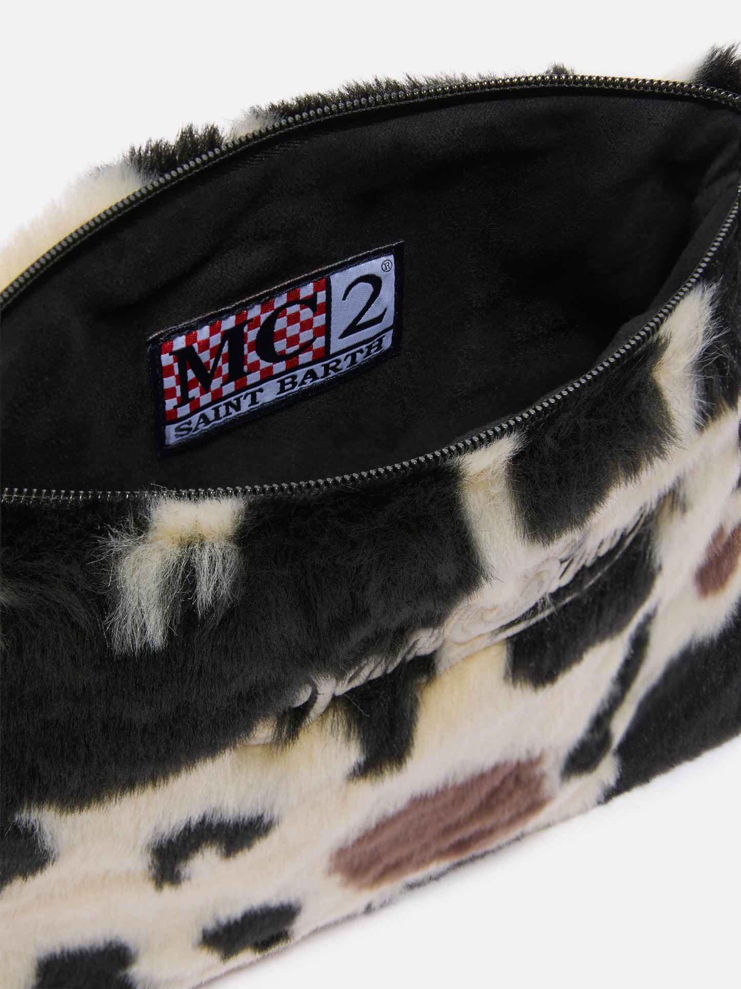 Pareasy Pouch in cow-print faux fur