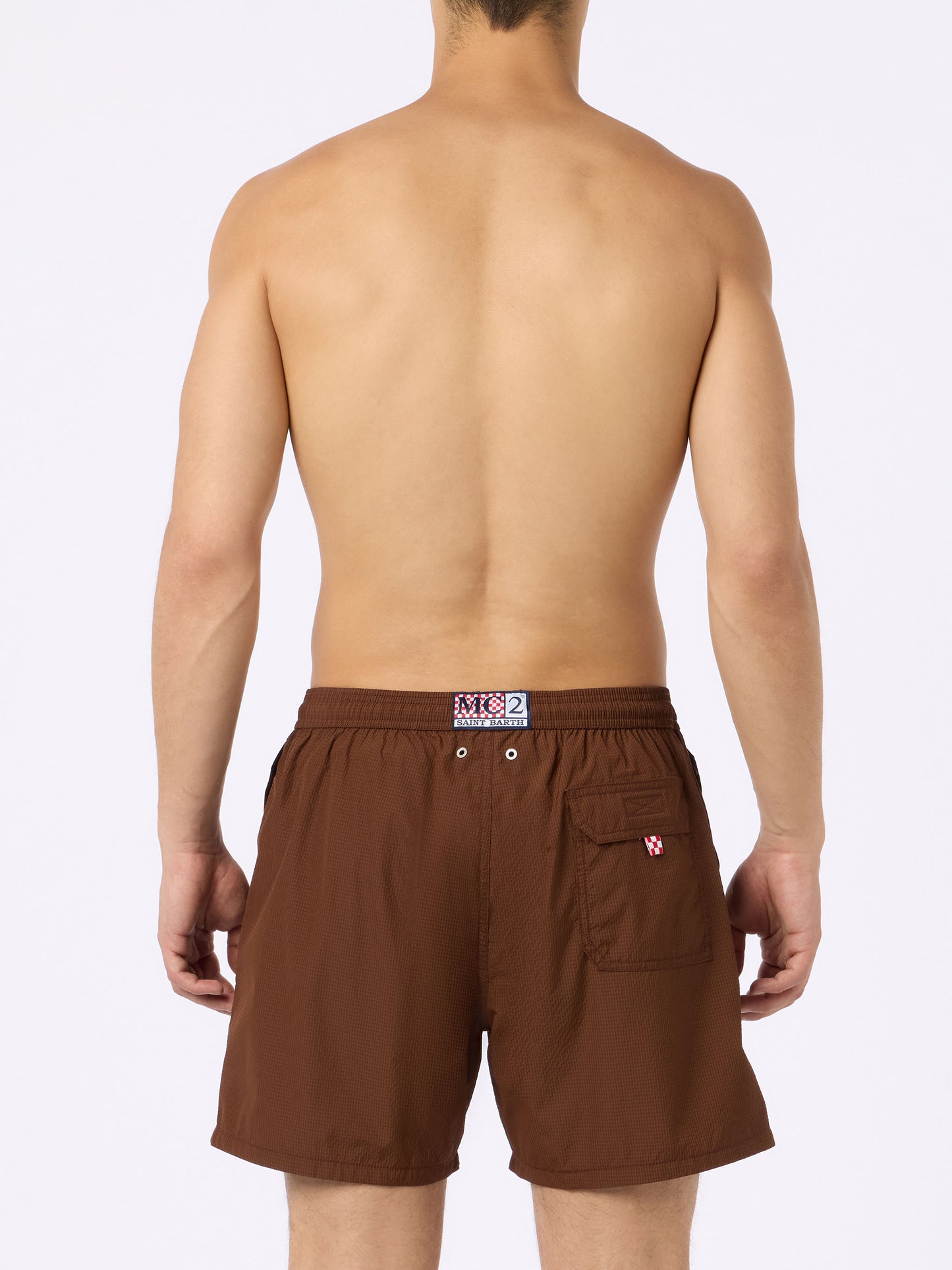 Seersucker classic light swim shorts Patmos - MC2 Saint Barth