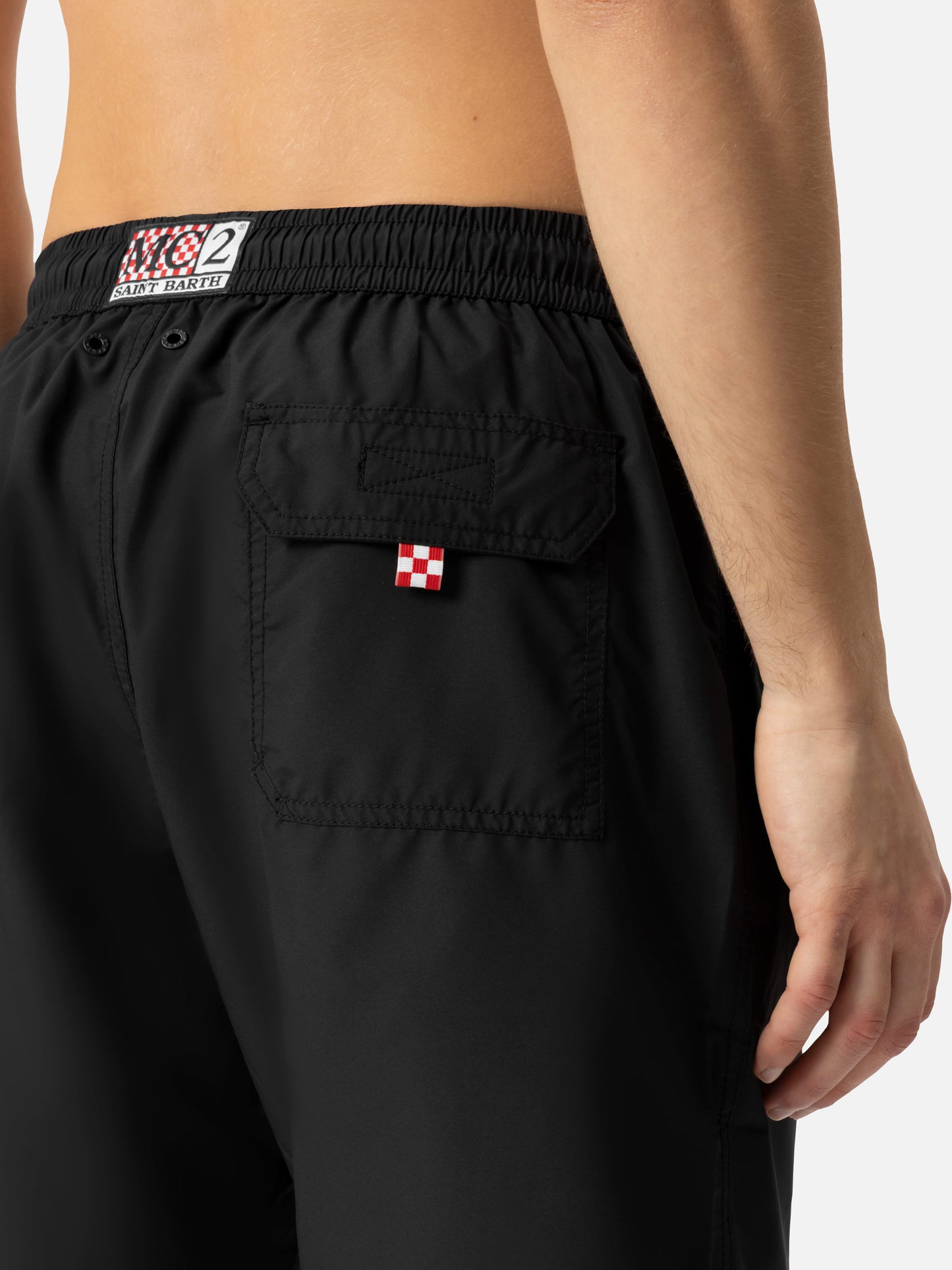 Black long swim shorts Patmos - MC2 Saint Barth