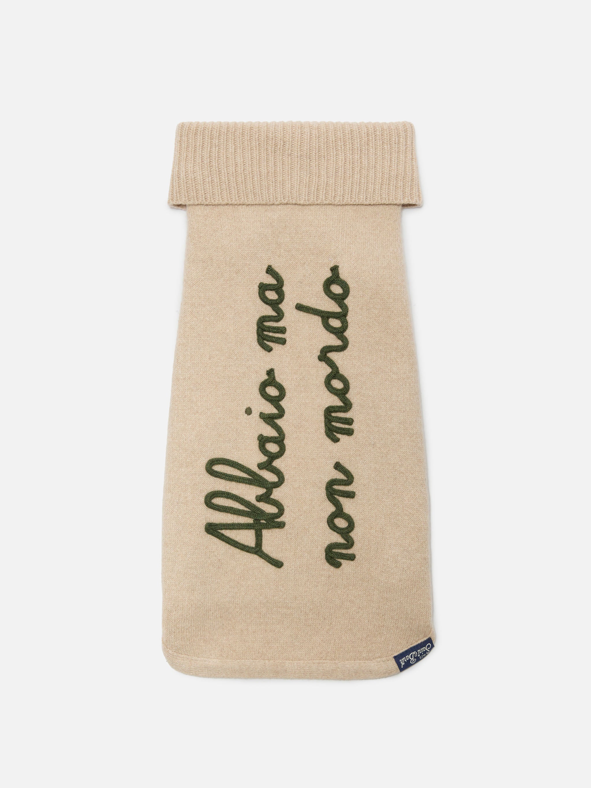 Maglioncino per cani con ricamo Abbaio ma non mordo