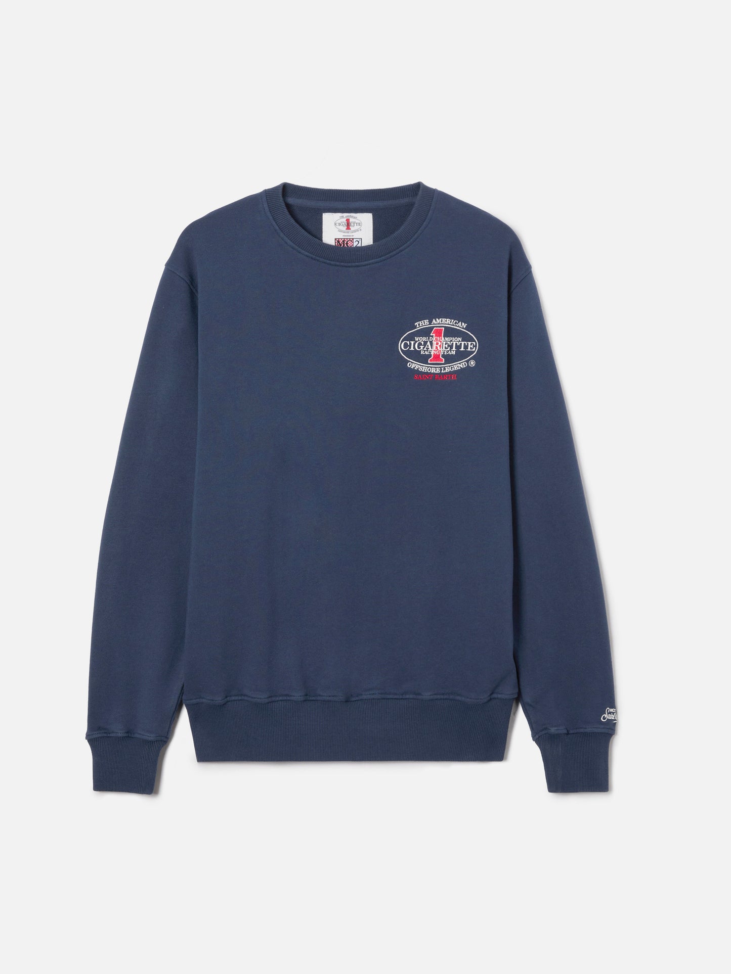 Marineblaues Ponza Rundhals-Sweatshirt mit Cigarette-Print | Special Edition