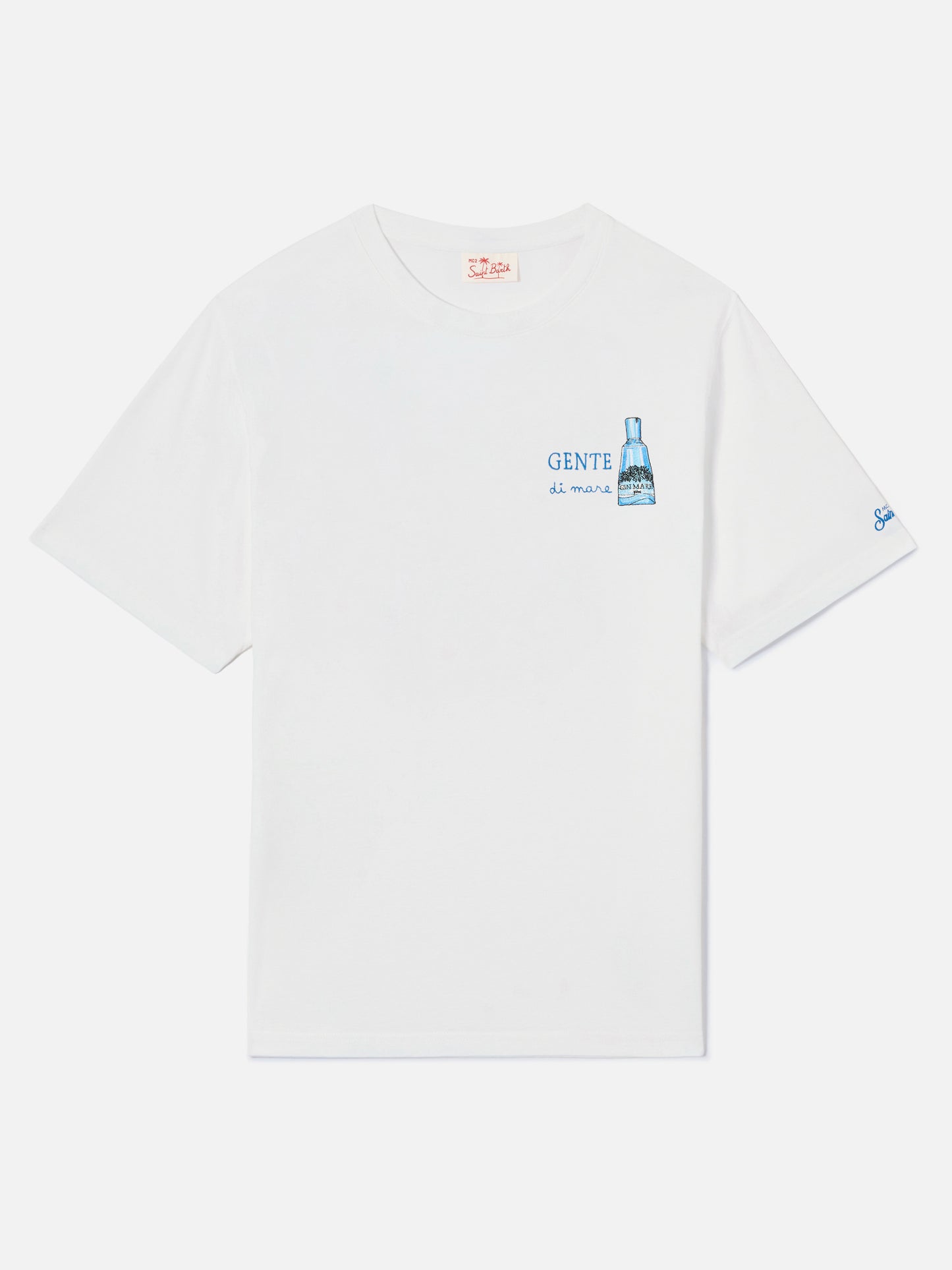 T-shirt Portofino bianca con ricamo Gente Di Mare | Special Edition