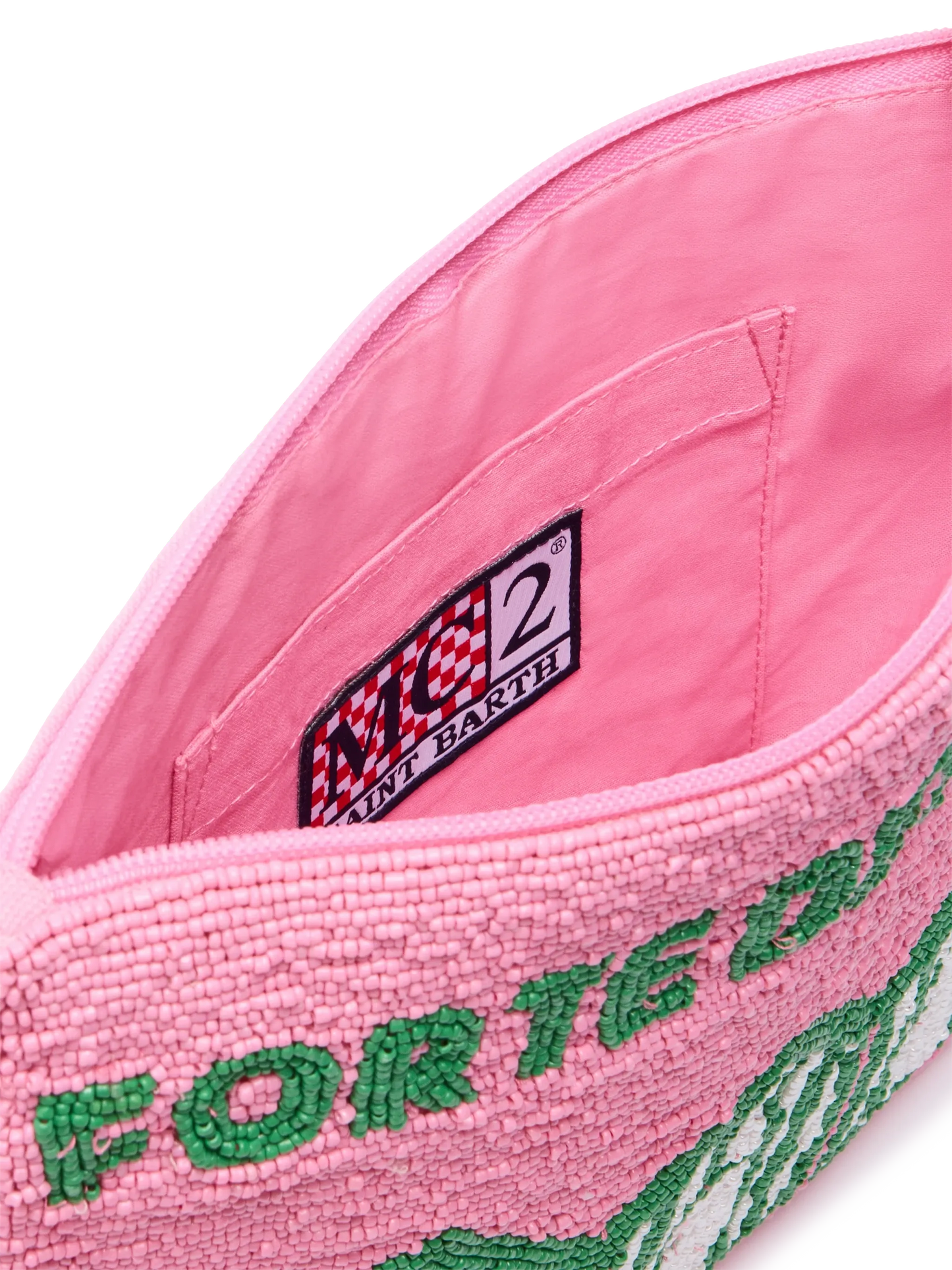 Pearl Pouch with Forte dei Marmi beaded postcard - MC2 Saint Barth