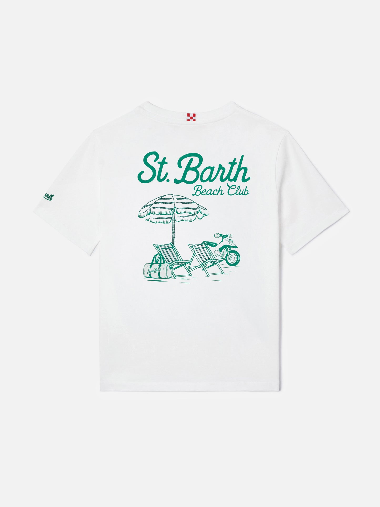 Portland Jr t-shirt with Beach Club maxi print on the back
