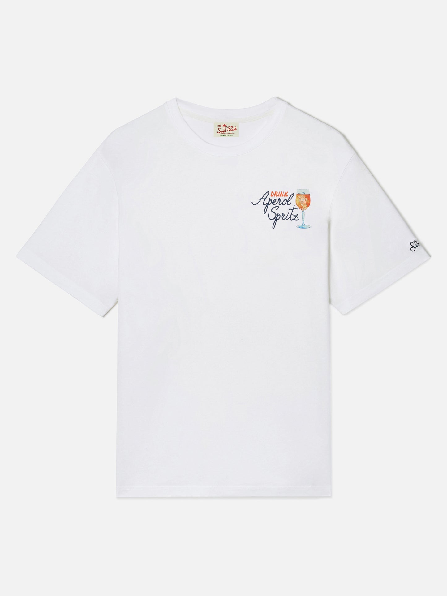 T-shirt Portland bianca con stampa Aperol Spritz | Edizione Speciale