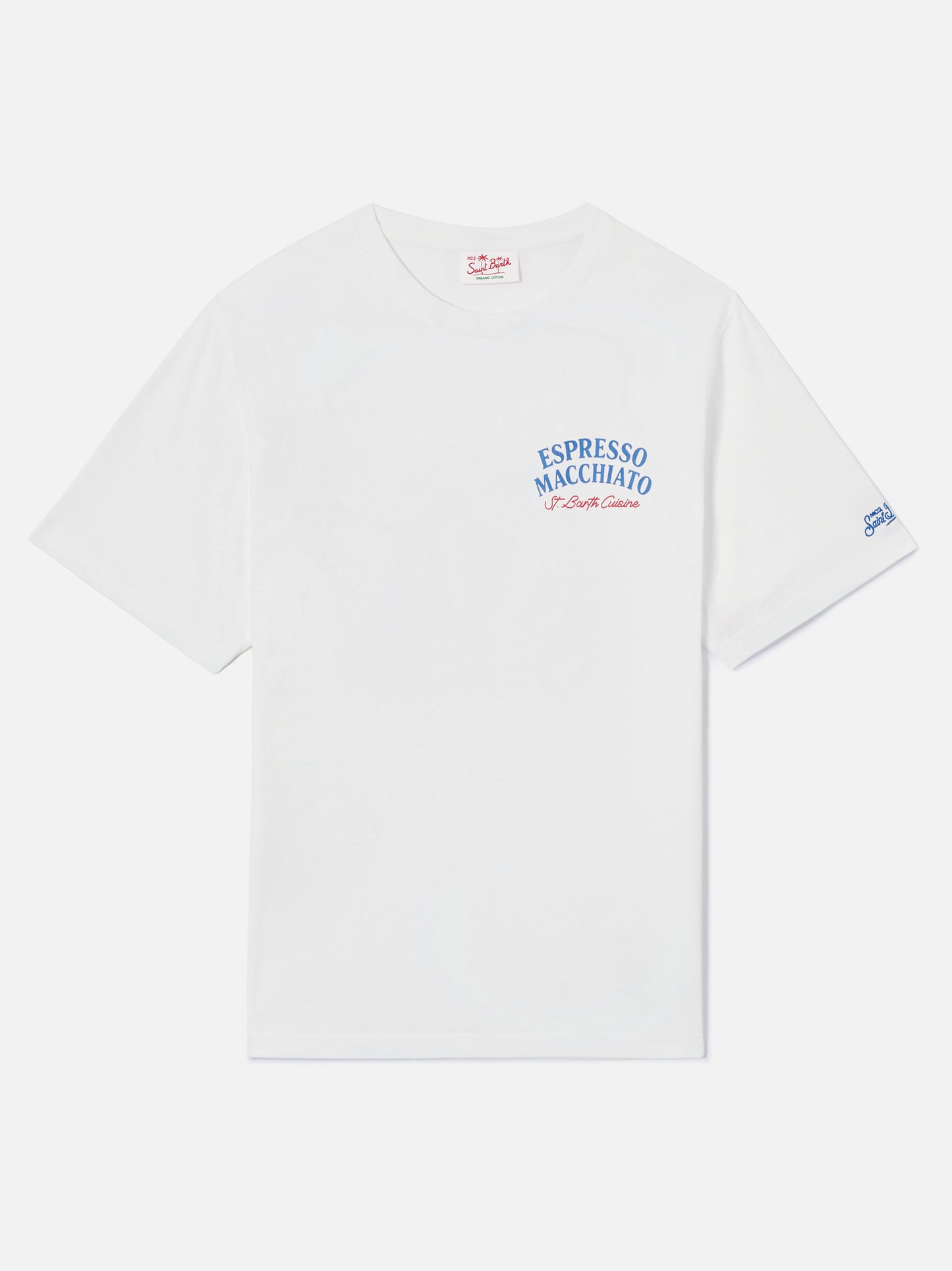 Cream Portland t-shirt with Espresso Macchiato print