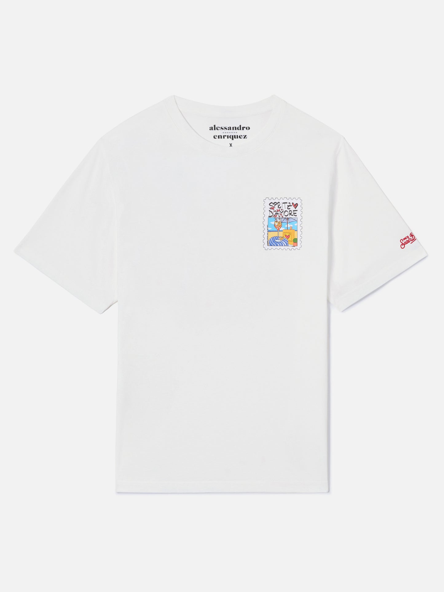 T-shirt Portland bianca con illustrazione Spritzo d’Amore