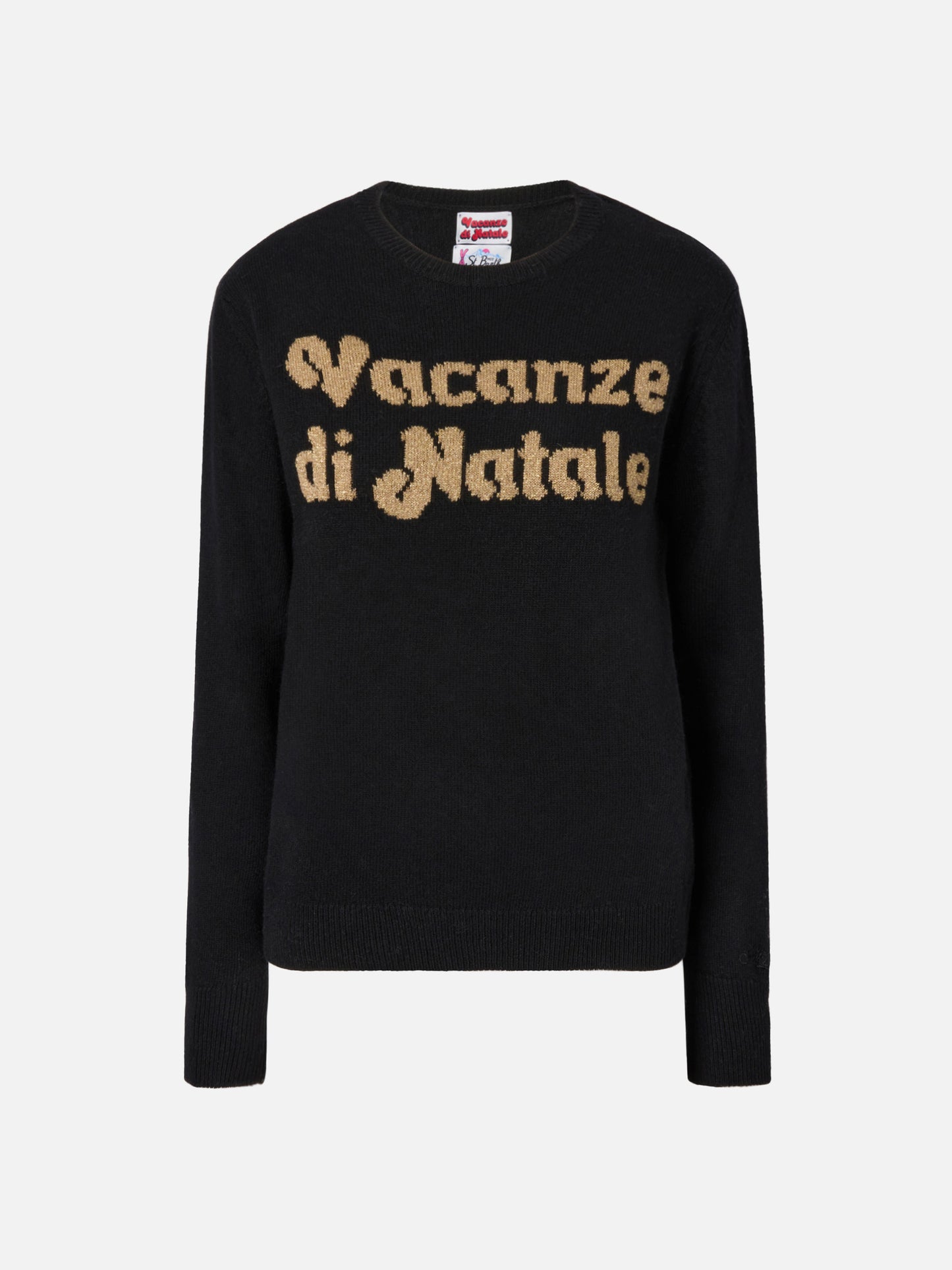 Girocollo New Queen in misto cashmere con jacquard Vacanze di Natale | VACANZE DI NATALE SPECIAL EDITION