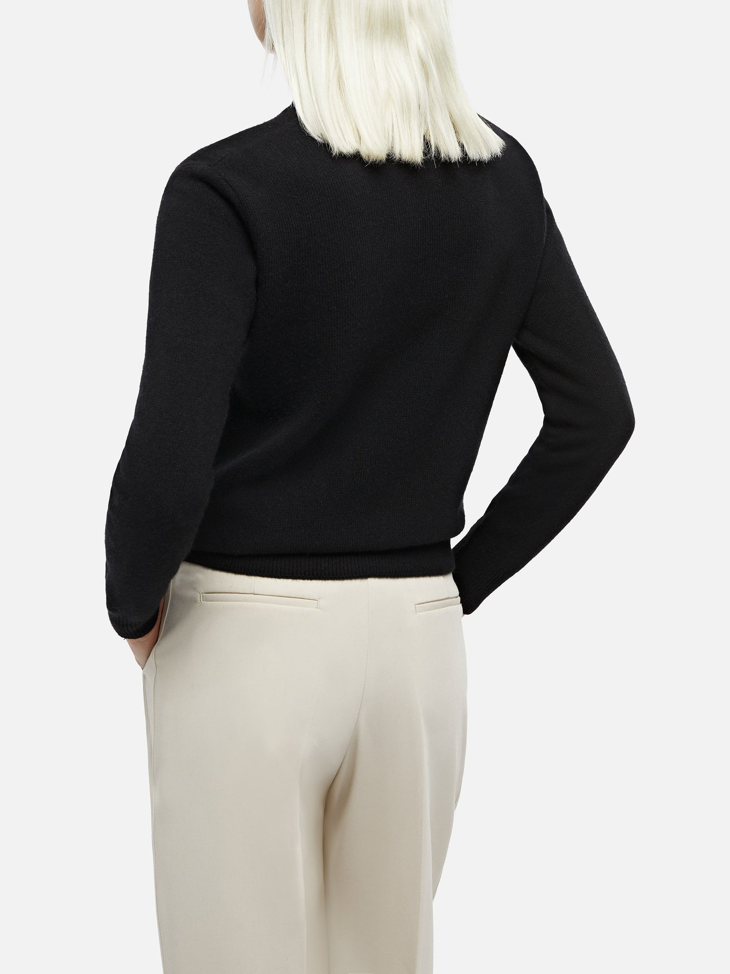 Woman black sweater New Queen with Adoro jacquard - MC2 Saint Barth