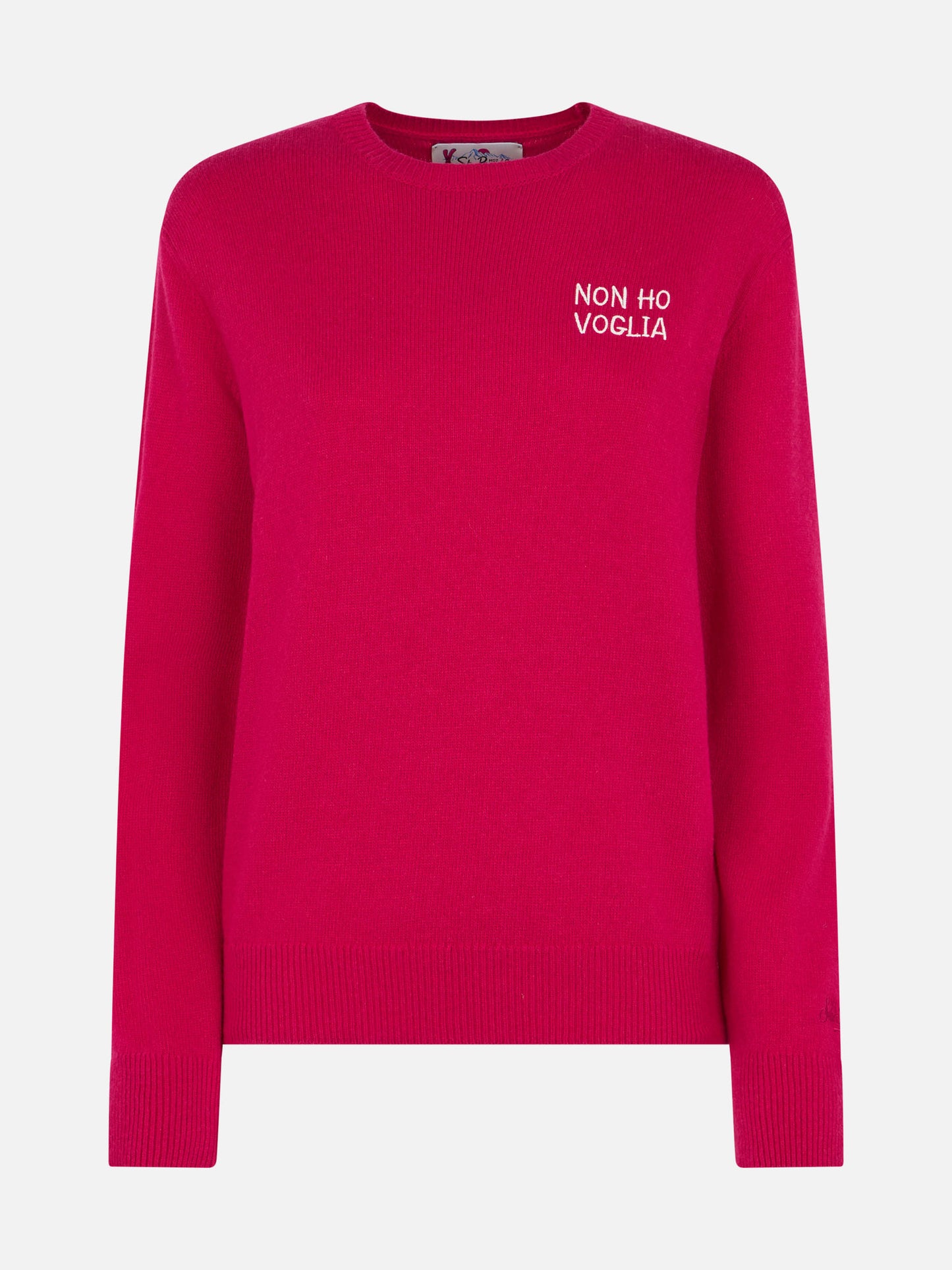 Woman burgundy sweater New Queen with non ho voglia embroidery - MC2 Saint Barth