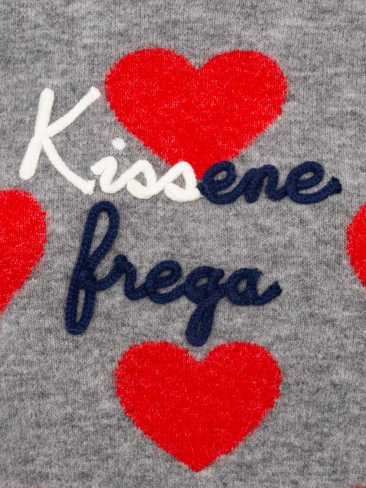 Woman grey sweater New Queen Kissene frega embroidery - MC2 Saint Barth