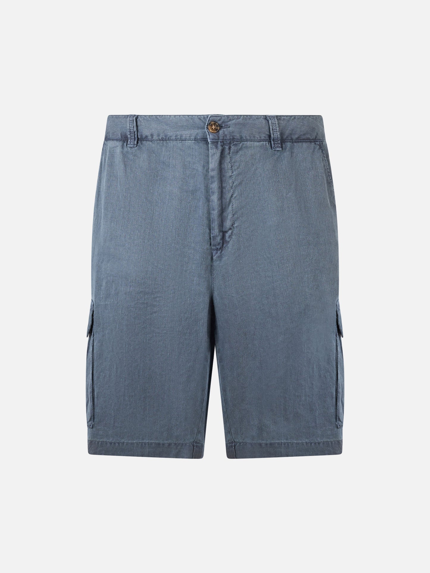 Man navy blue linen bermuda shorts Rodi - MC2 Saint Barth