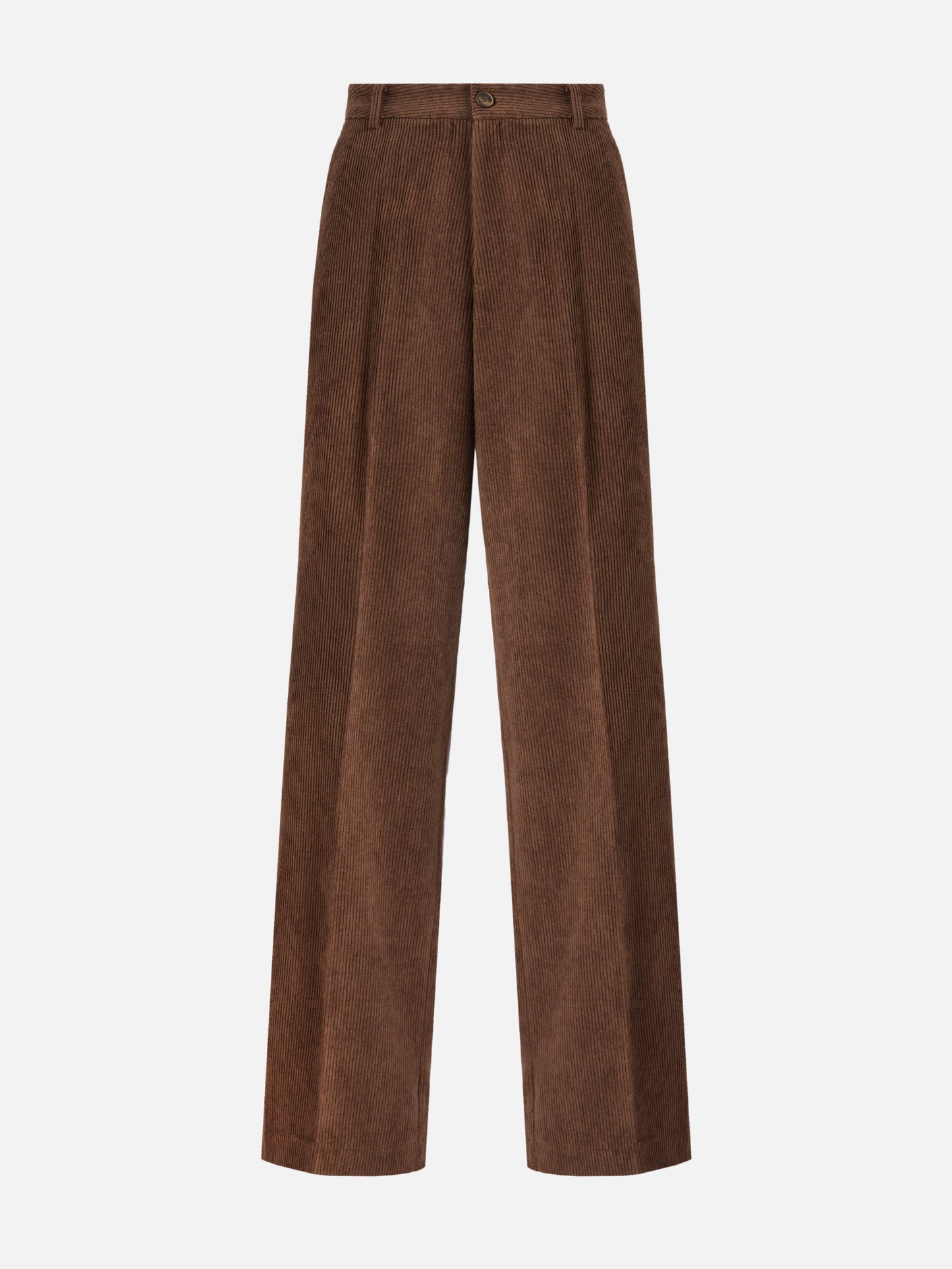 Pantaloni a gamba ampia Rebella in corduroy marrone