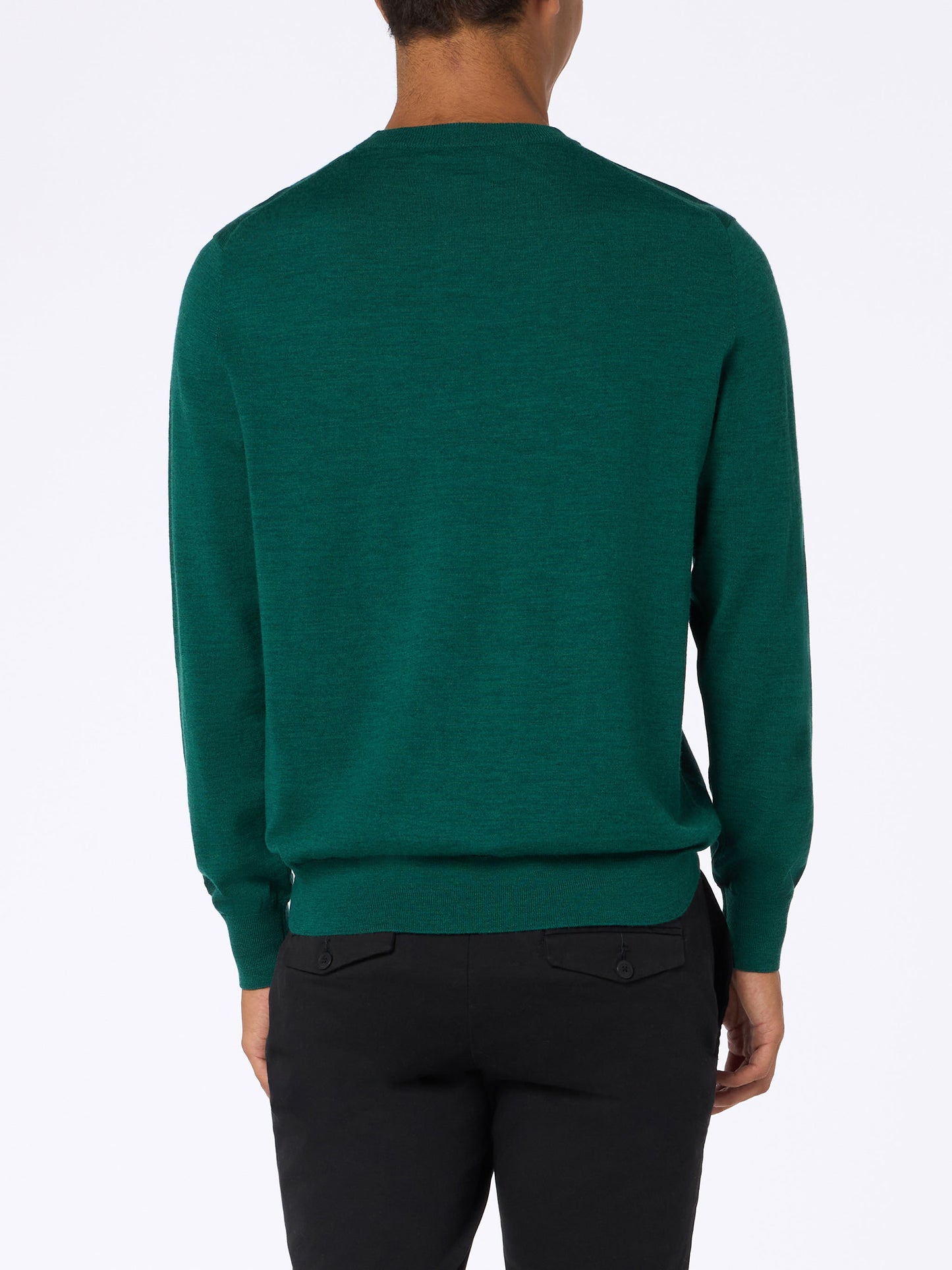 Man Regent british green merino wool sweater - MC2 Saint Barth