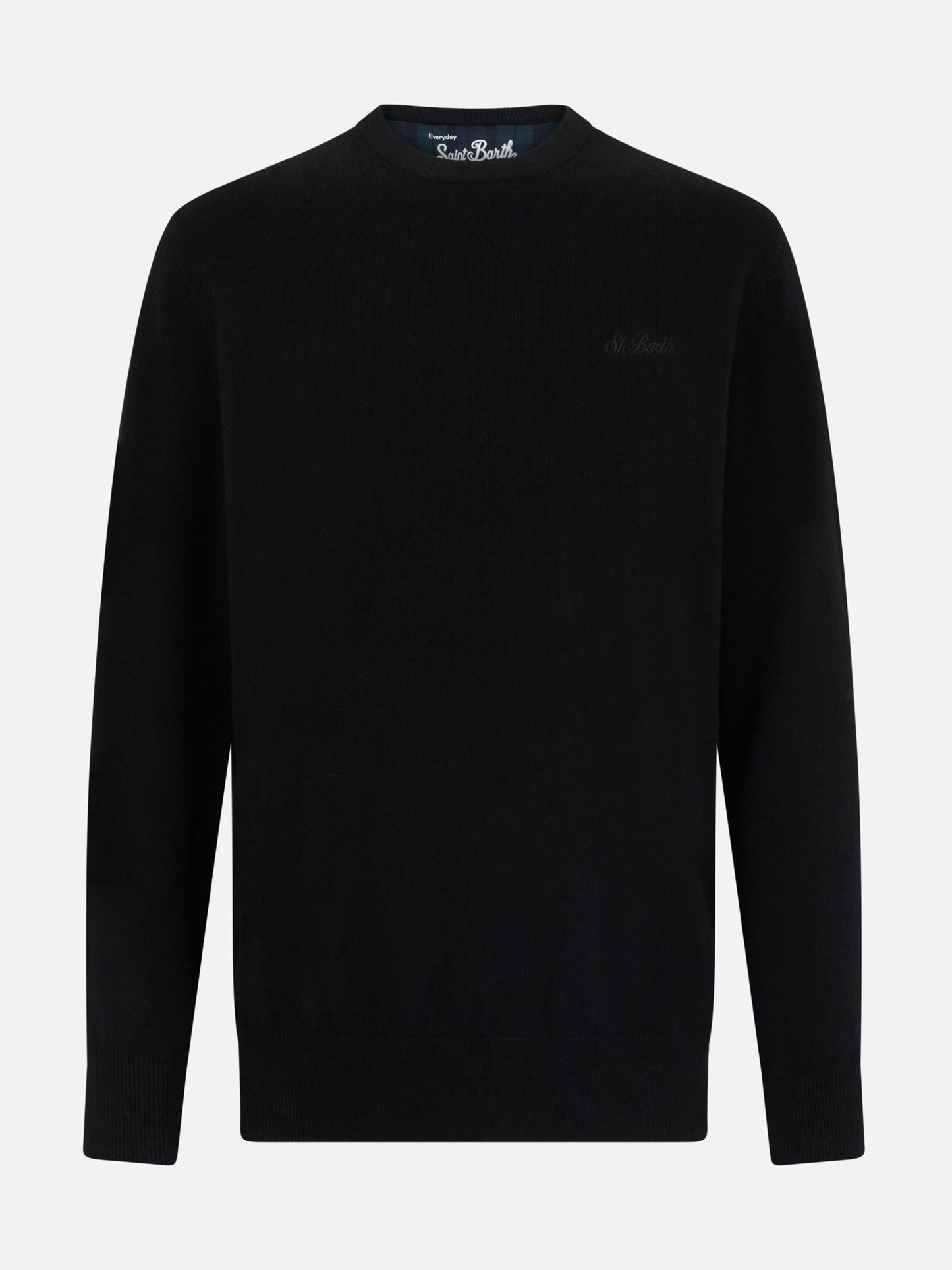 Man black cashmere blend crewneck sweater Regent - MC2 Saint Barth