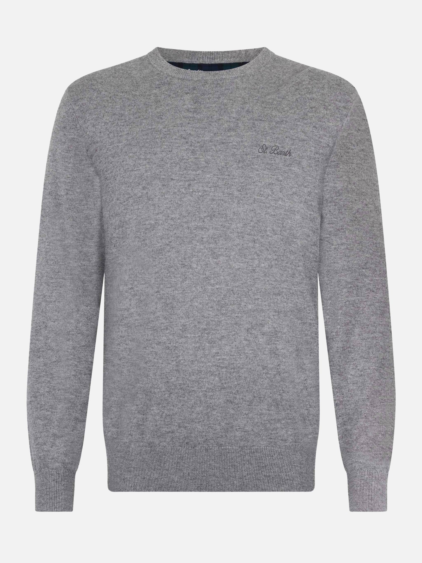 Maglione girocollo Regent in MISTO CASHMERE grigio mélange