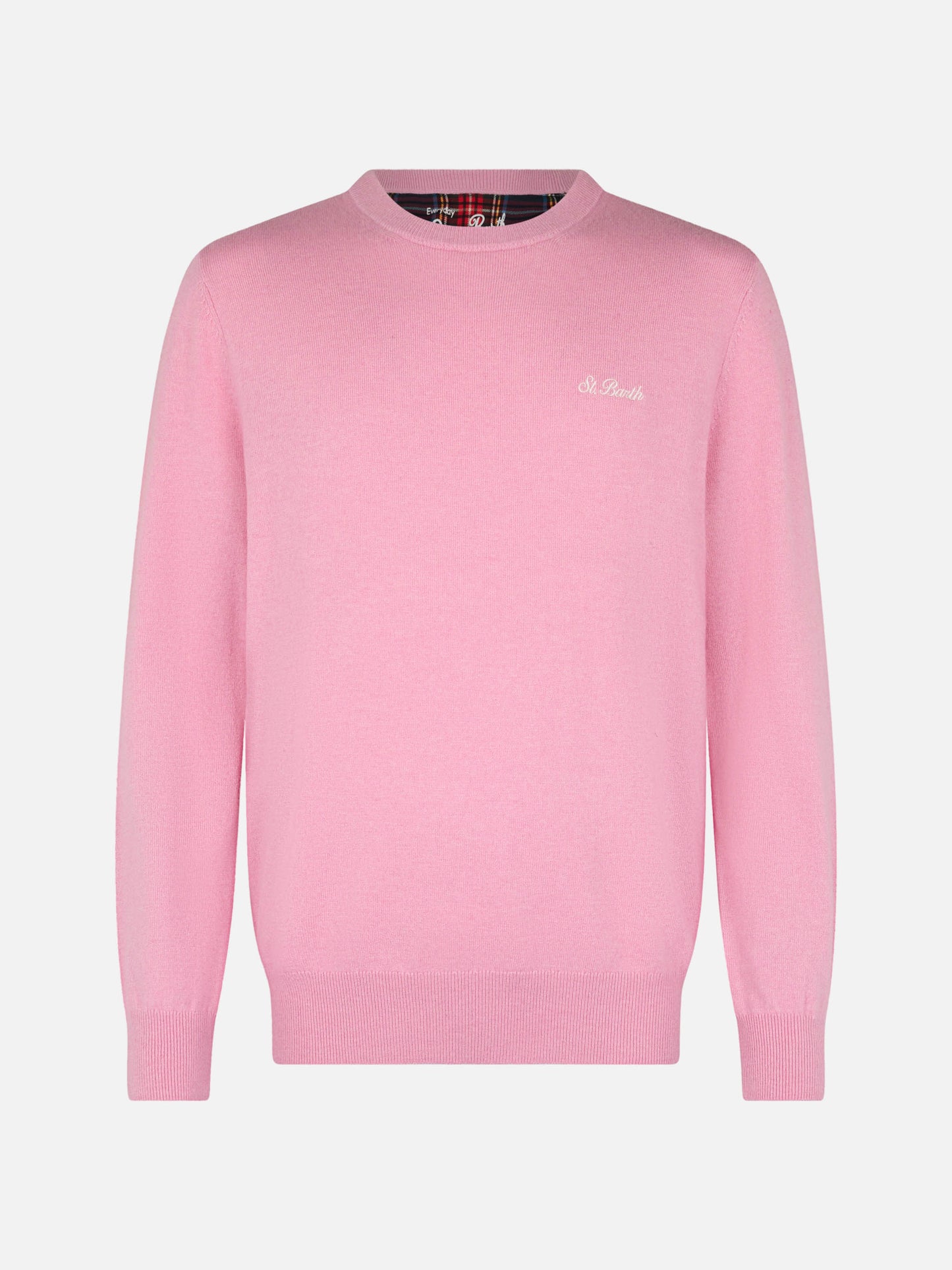 Man pink cashmere blend crewneck sweater Regent - MC2 Saint Barth