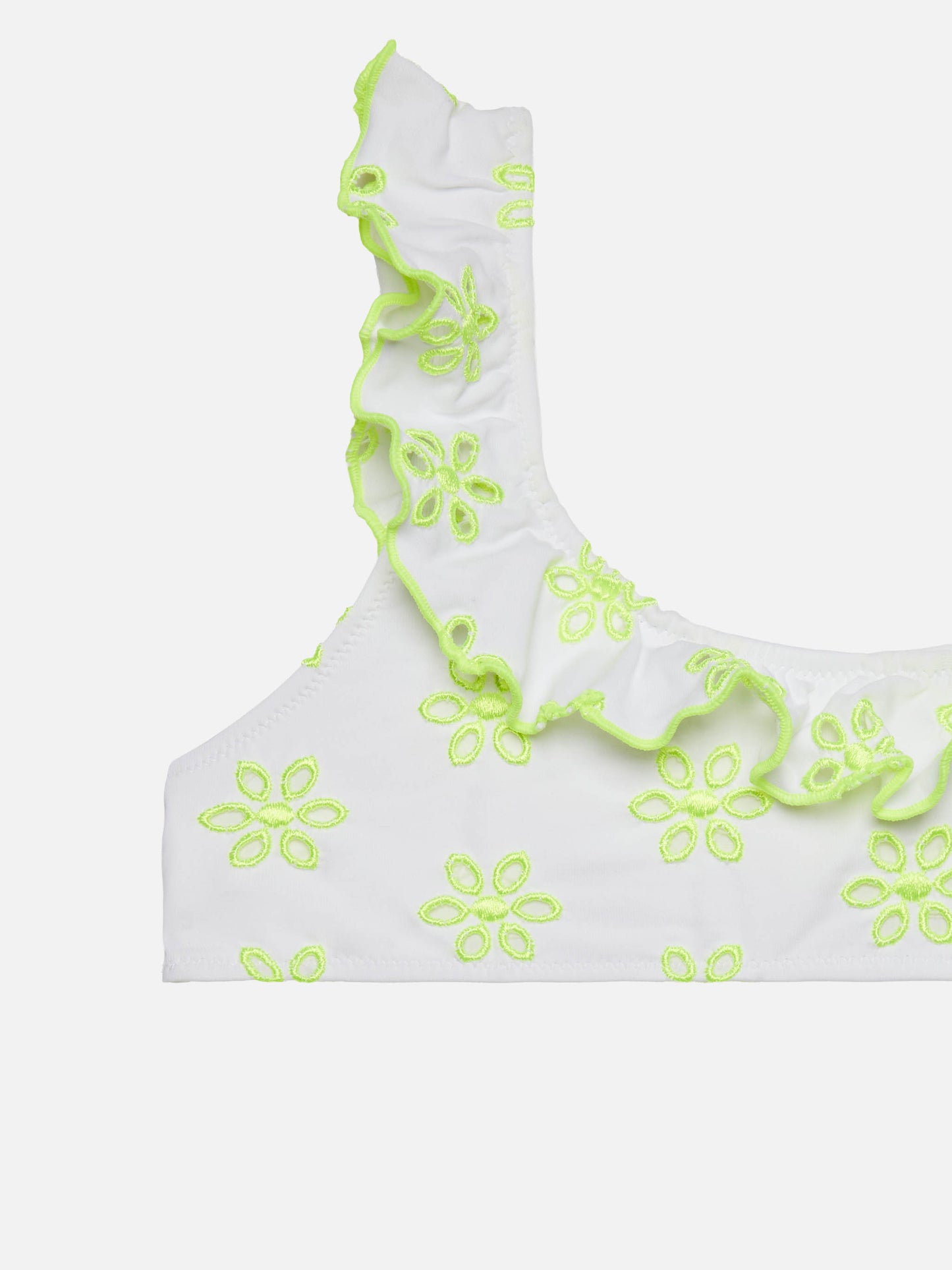 Bikini da bambina monospalla con volant