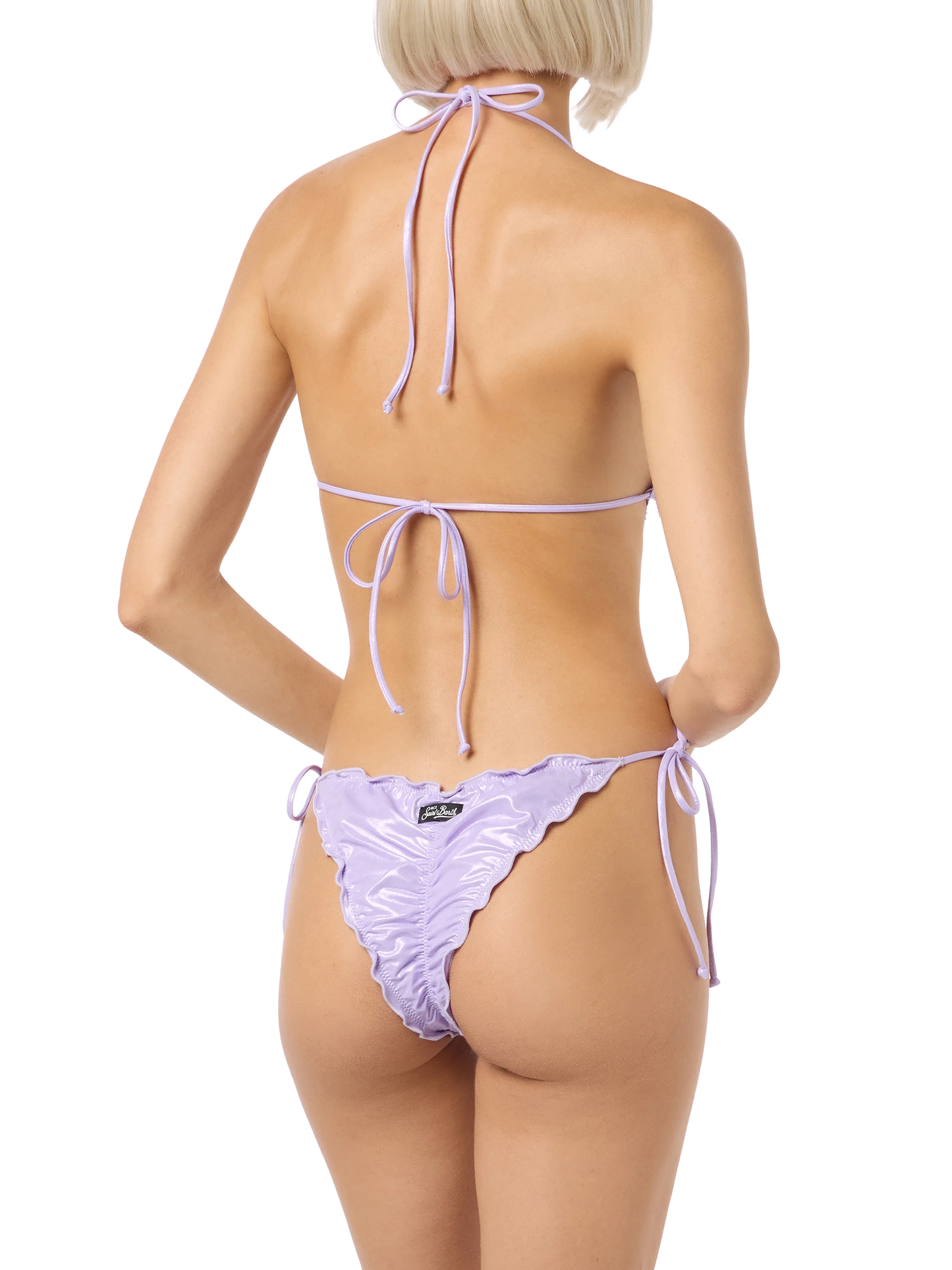 Woman lamina lilac cheeky swim briefs Miami - MC2 Saint Barth