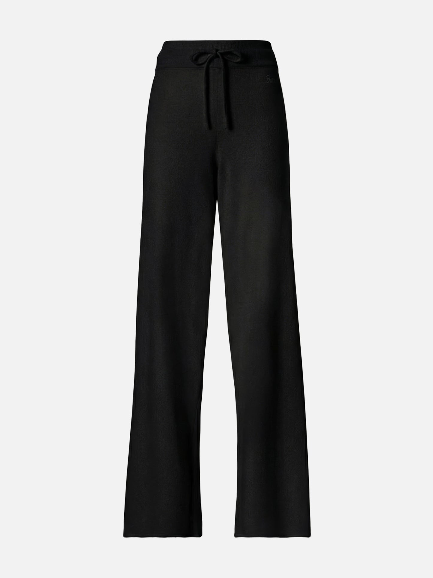 Pantaloni palazzo Savine neri in misto cashmere