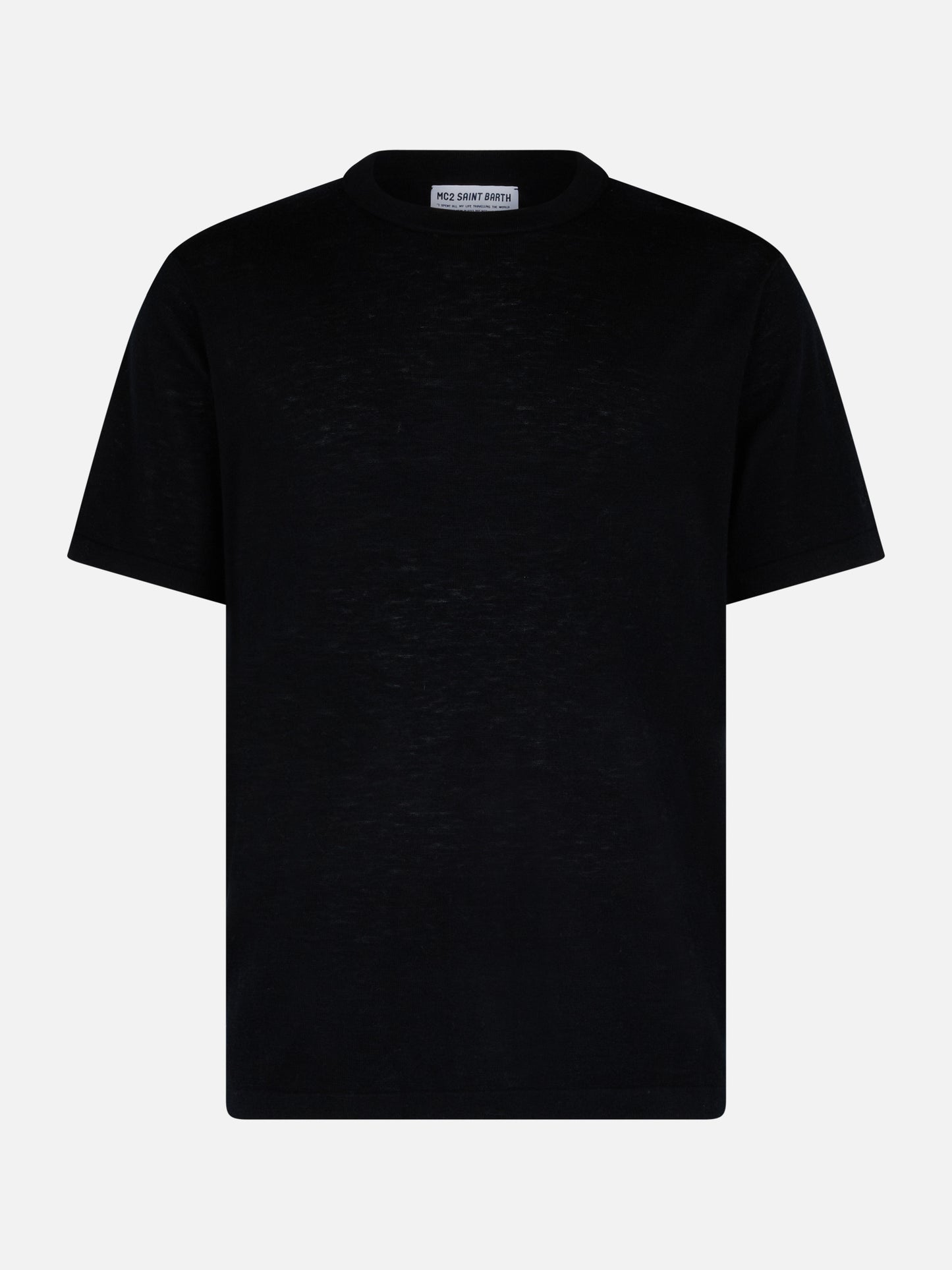 Man black cashmere blend t-shirt Scott - MC2 Saint Barth