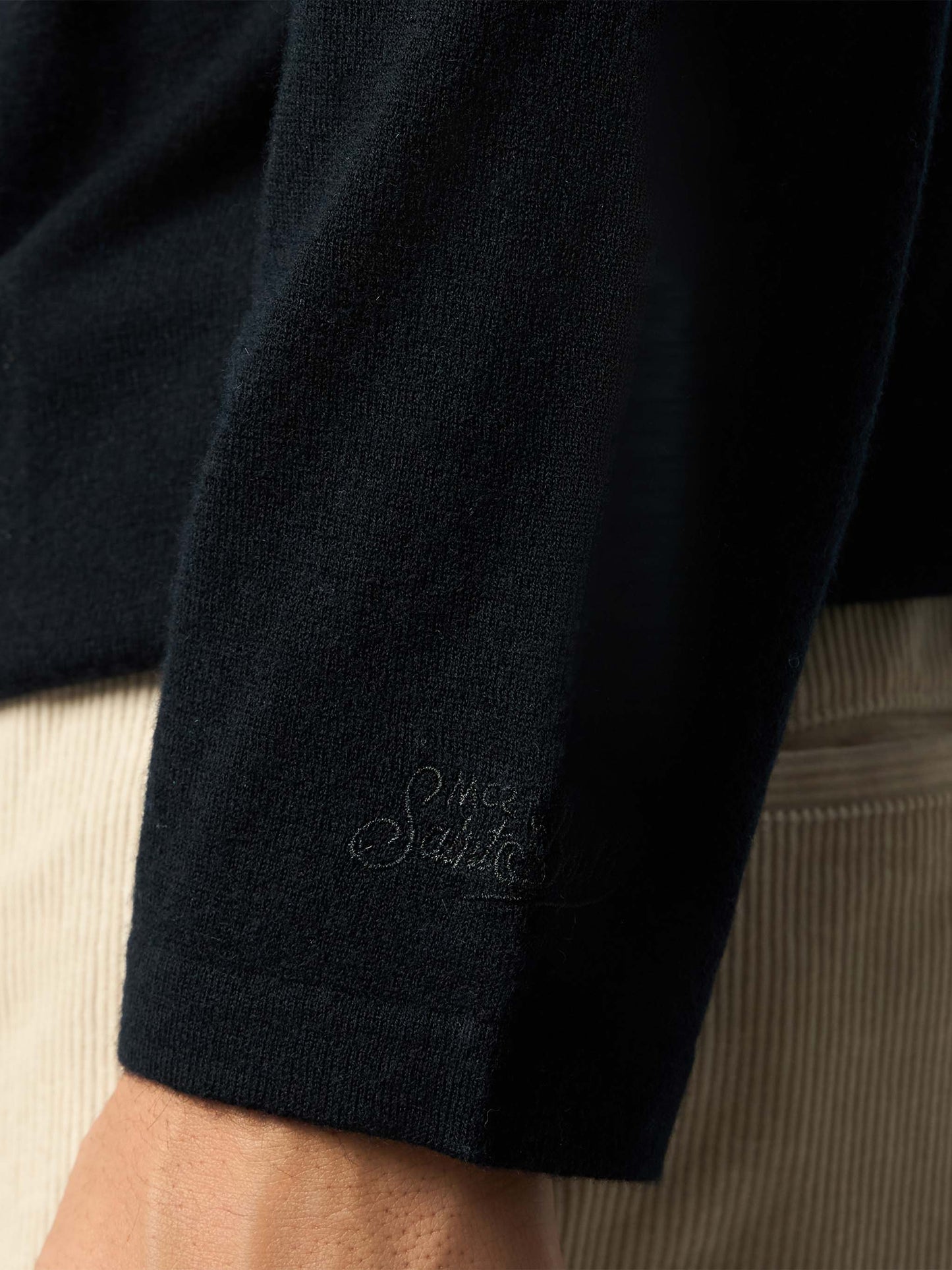 Man black cashmere blend t-shirt Scott - MC2 Saint Barth