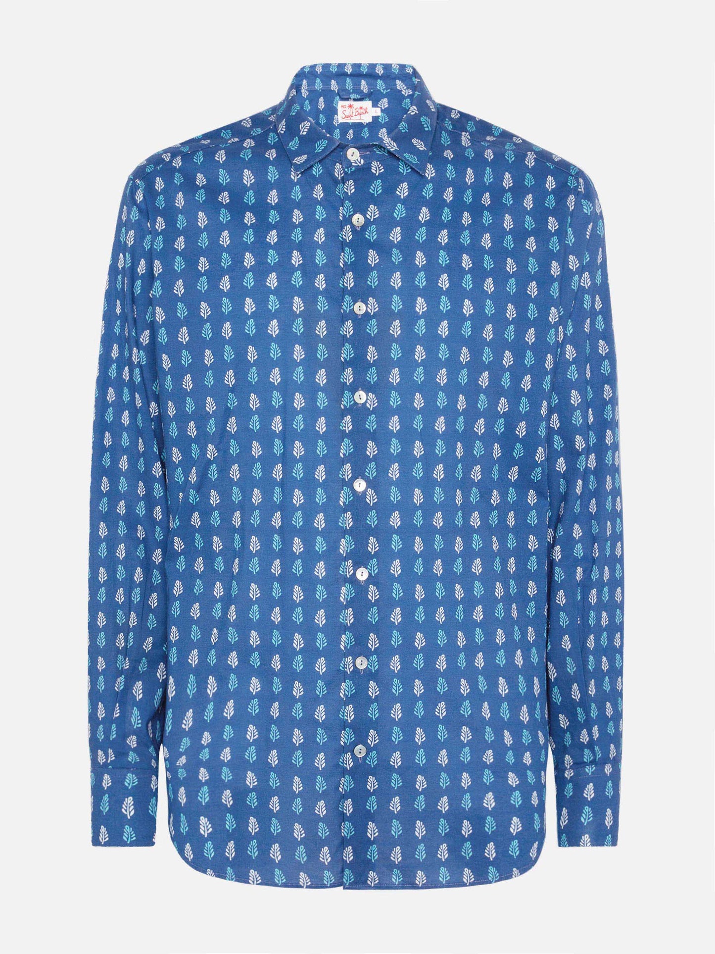 Baumwollhemd Sikelia aus Musselin mit Batikmuster