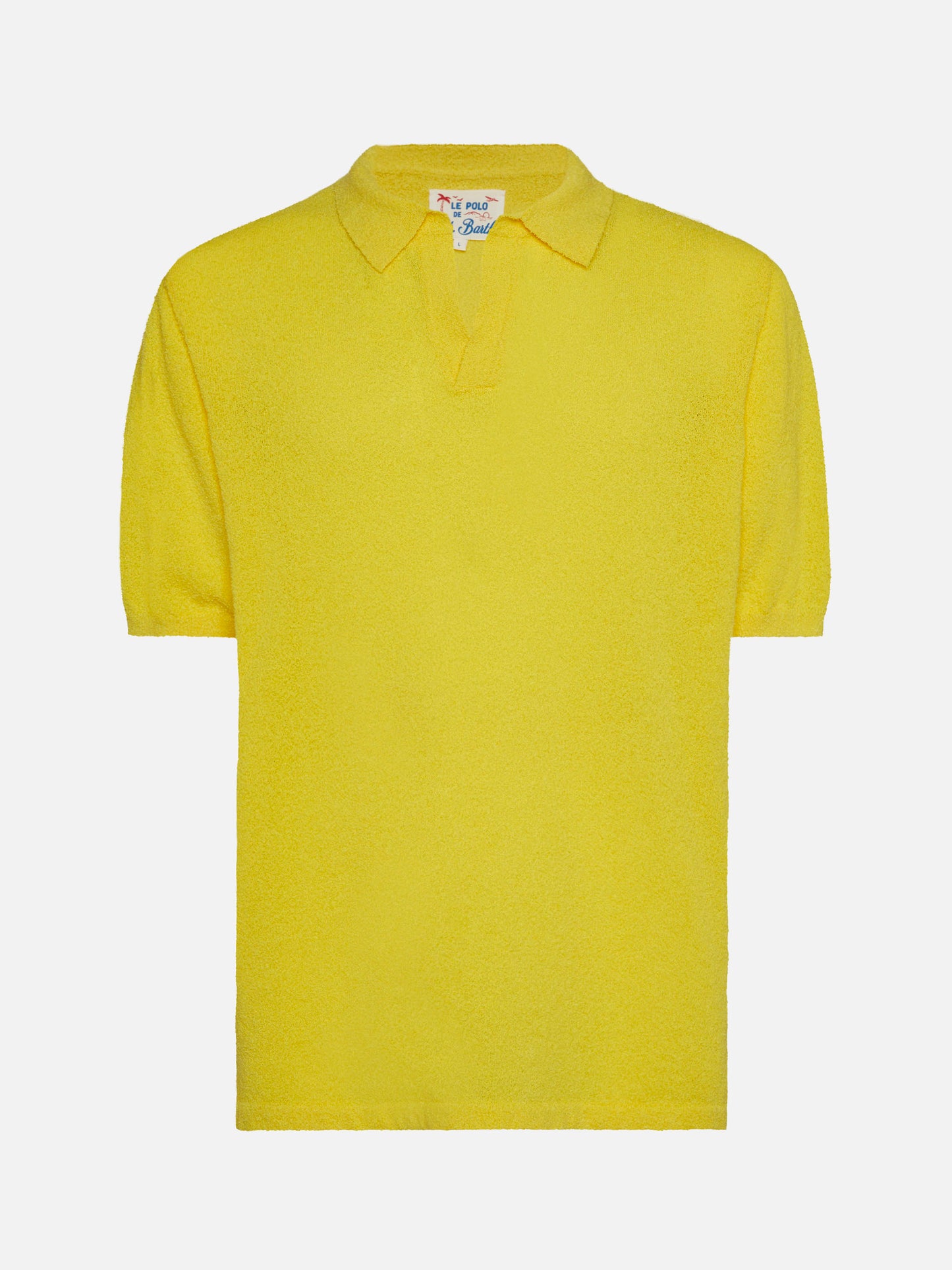 Sloan yellow buttonless terry polo shirt - MC2 Saint Barth